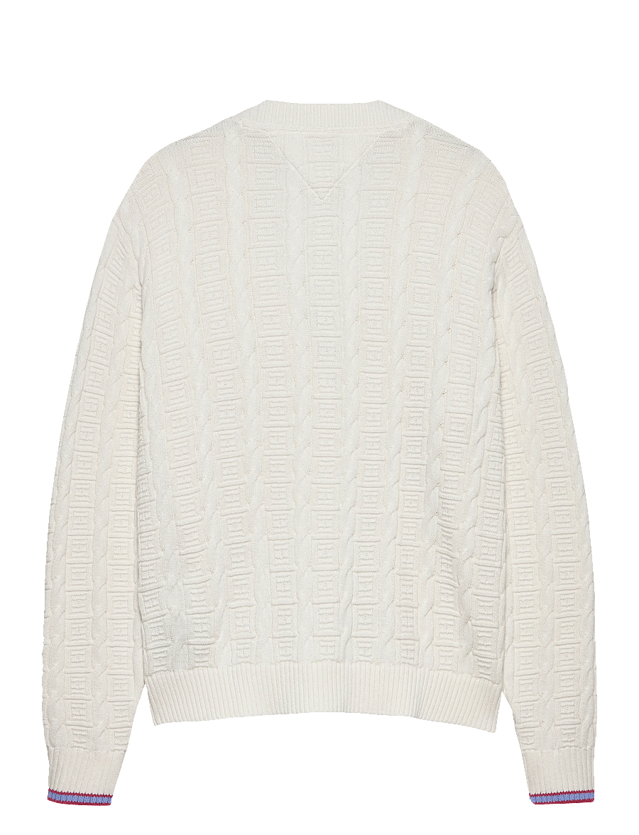 Tommy Jeans - TJW CABLE CARDIGAN - ancient white - 2