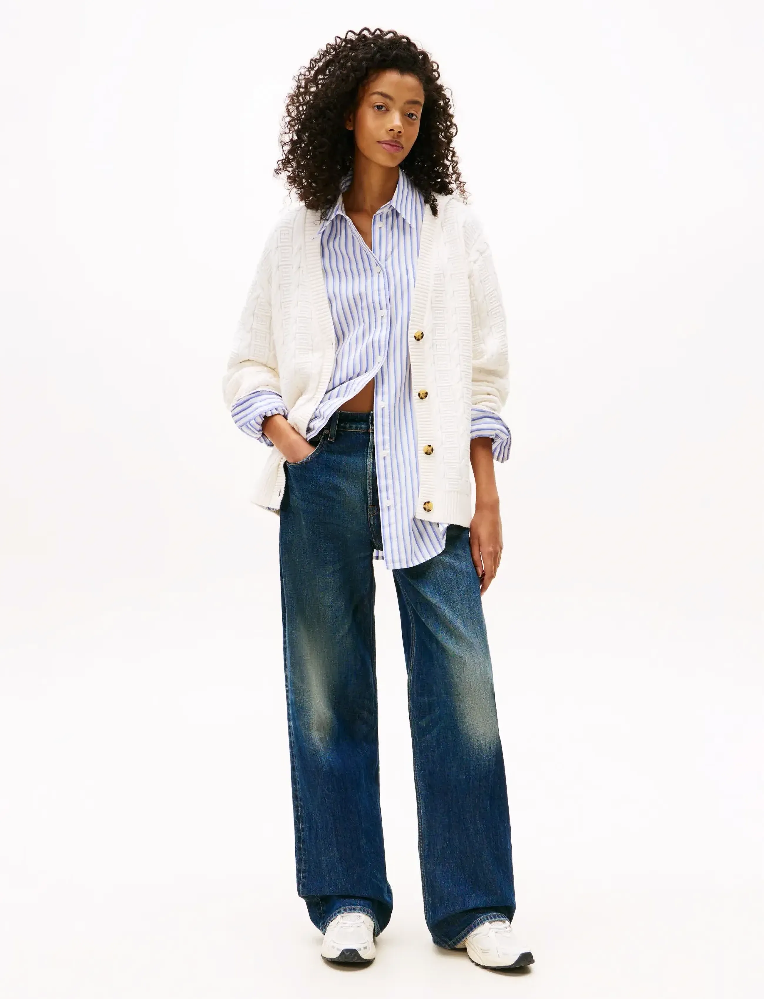 Tommy Jeans - TJW CABLE CARDIGAN - ancient white - 3