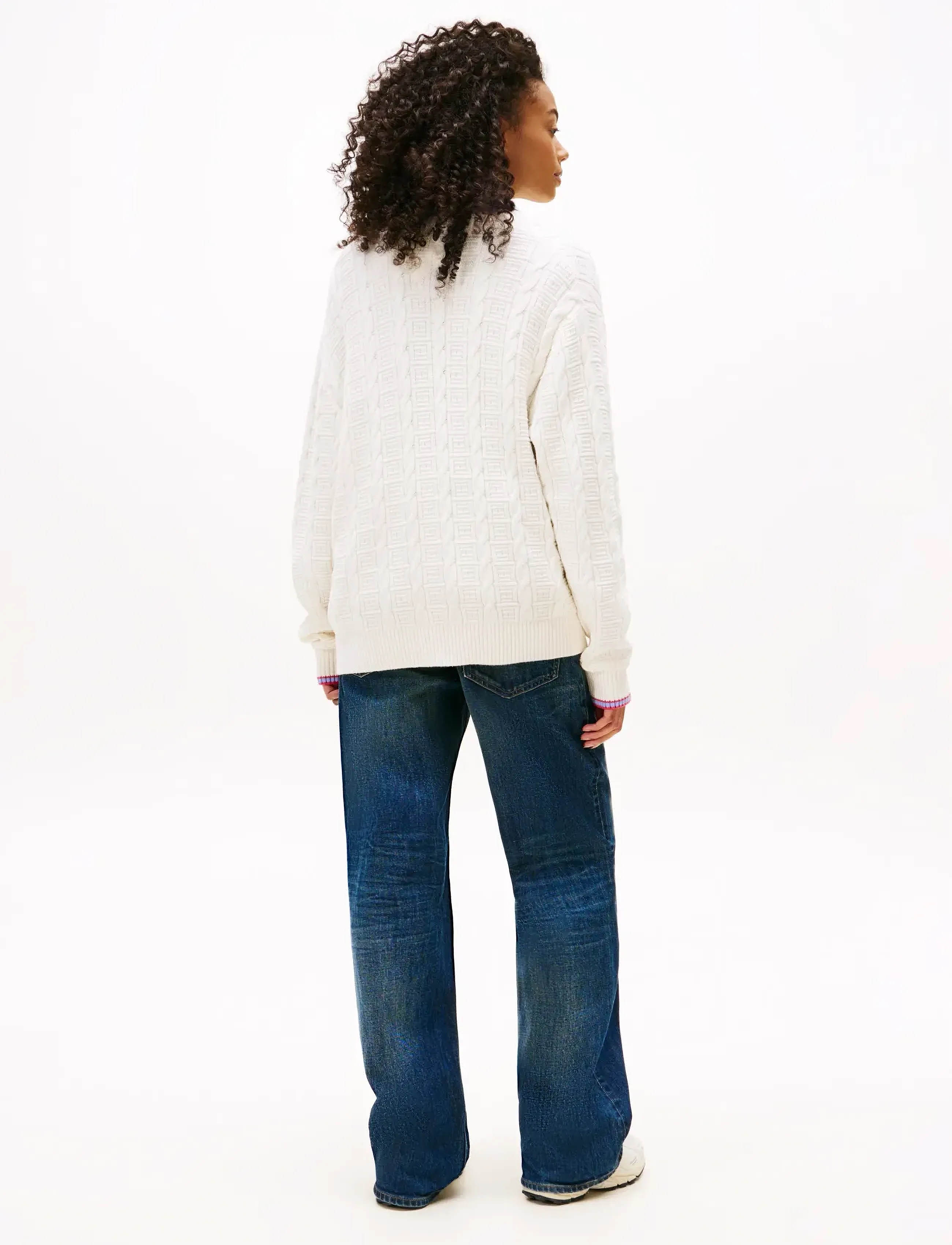 Tommy Jeans - TJW CABLE CARDIGAN - ancient white - 4