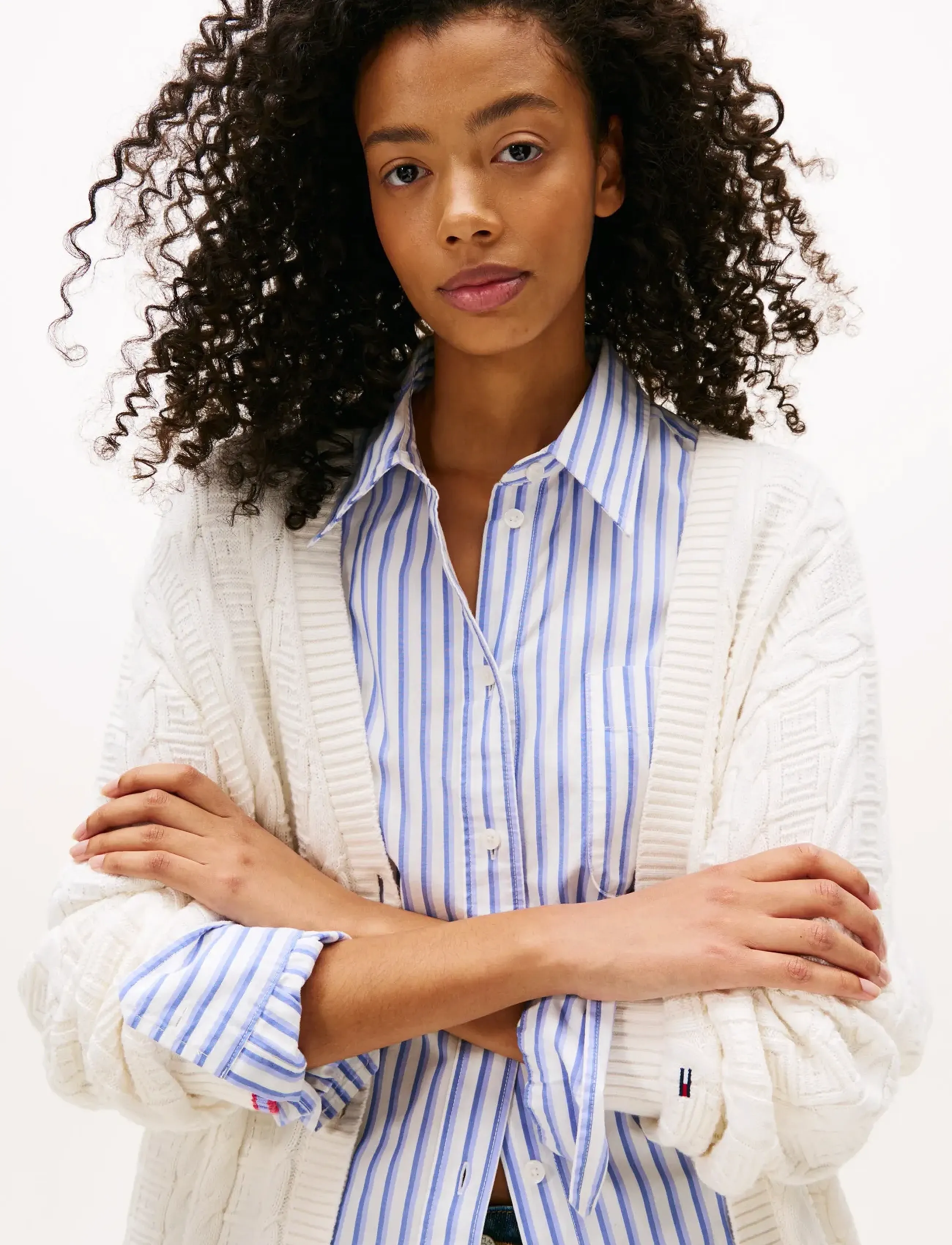 Tommy Jeans - TJW CABLE CARDIGAN - ancient white - 5