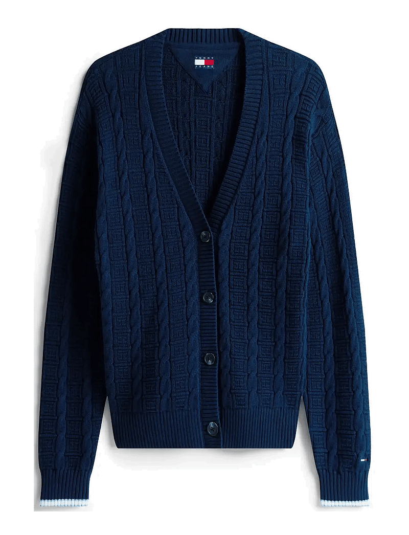 Tommy Jeans - TJW CABLE CARDIGAN - cardigans - dark night navy - 1
