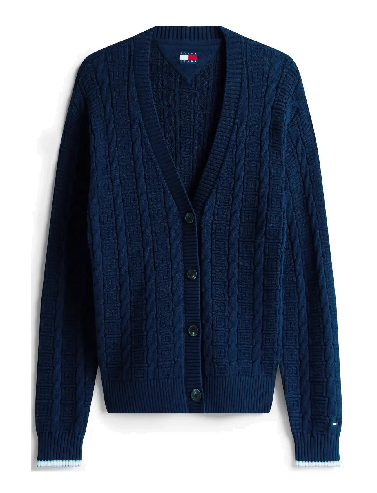 Tommy Jeans TJW CABLE CARDIGAN - Kläder - DARK NIGHT NAVY / navy