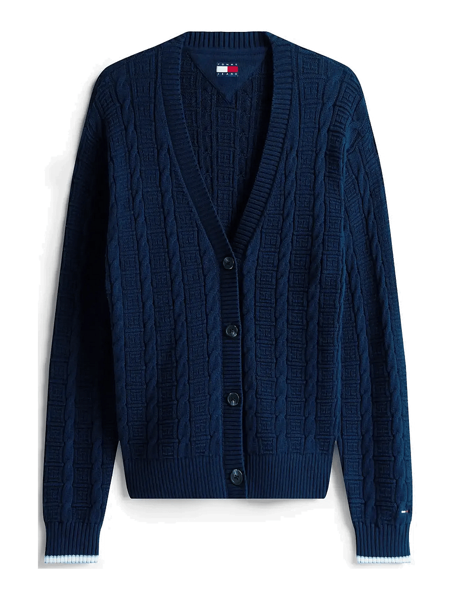Tommy Jeans - TJW CABLE CARDIGAN - dark night navy - 1