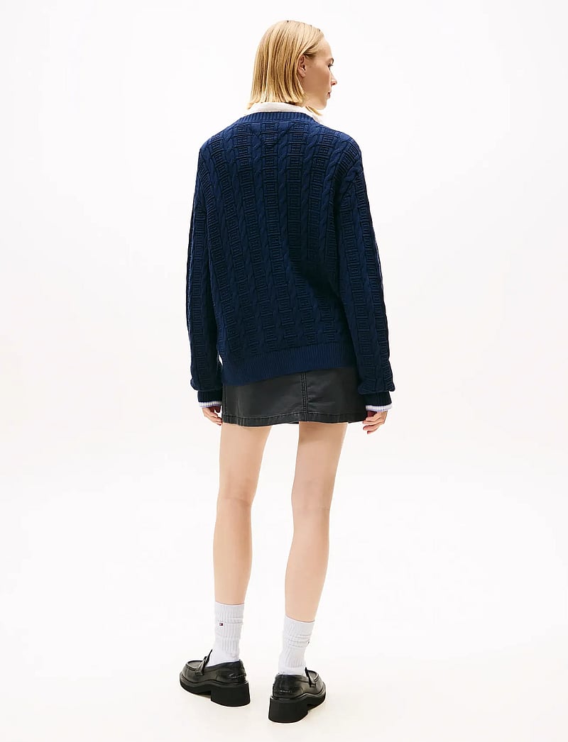 Tommy Jeans - TJW CABLE CARDIGAN - cardigans - dark night navy - 4