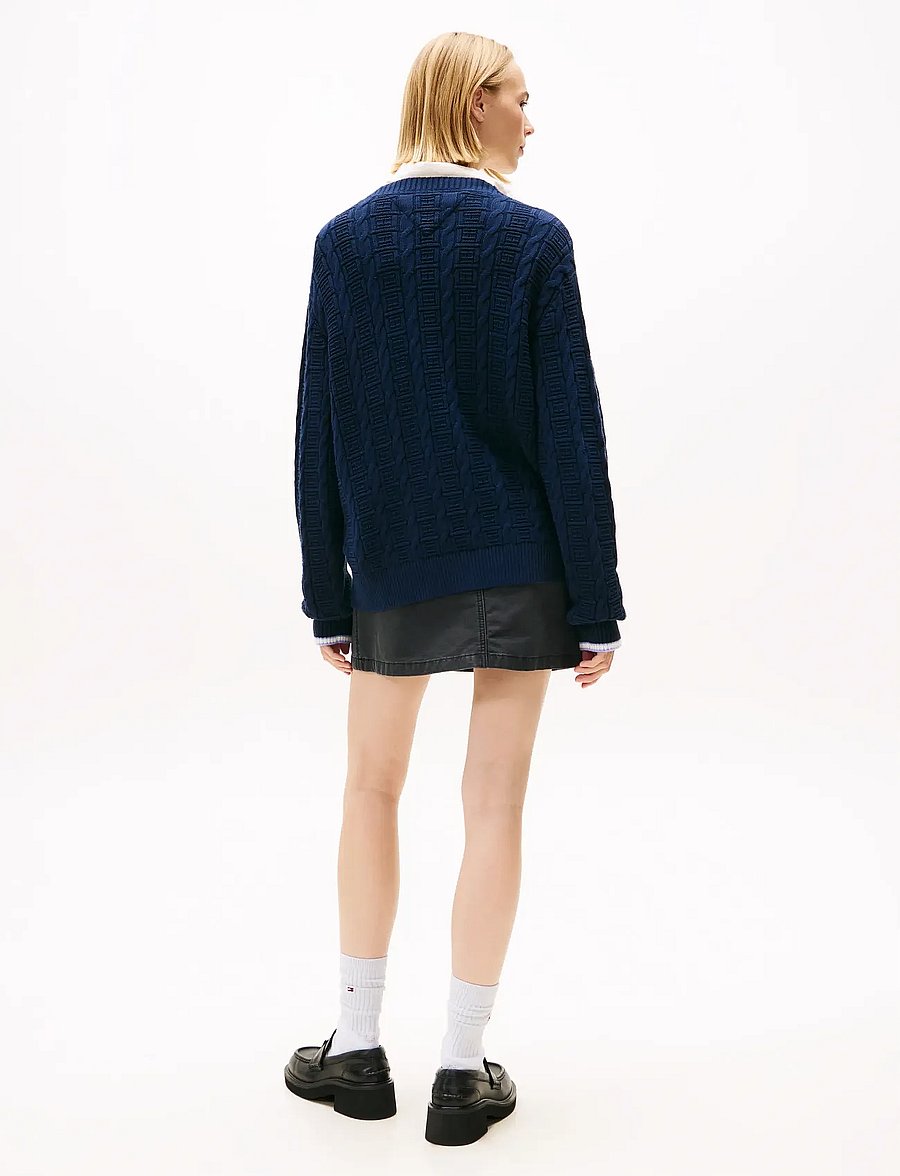 Tommy Jeans - TJW CABLE CARDIGAN - dark night navy - 4
