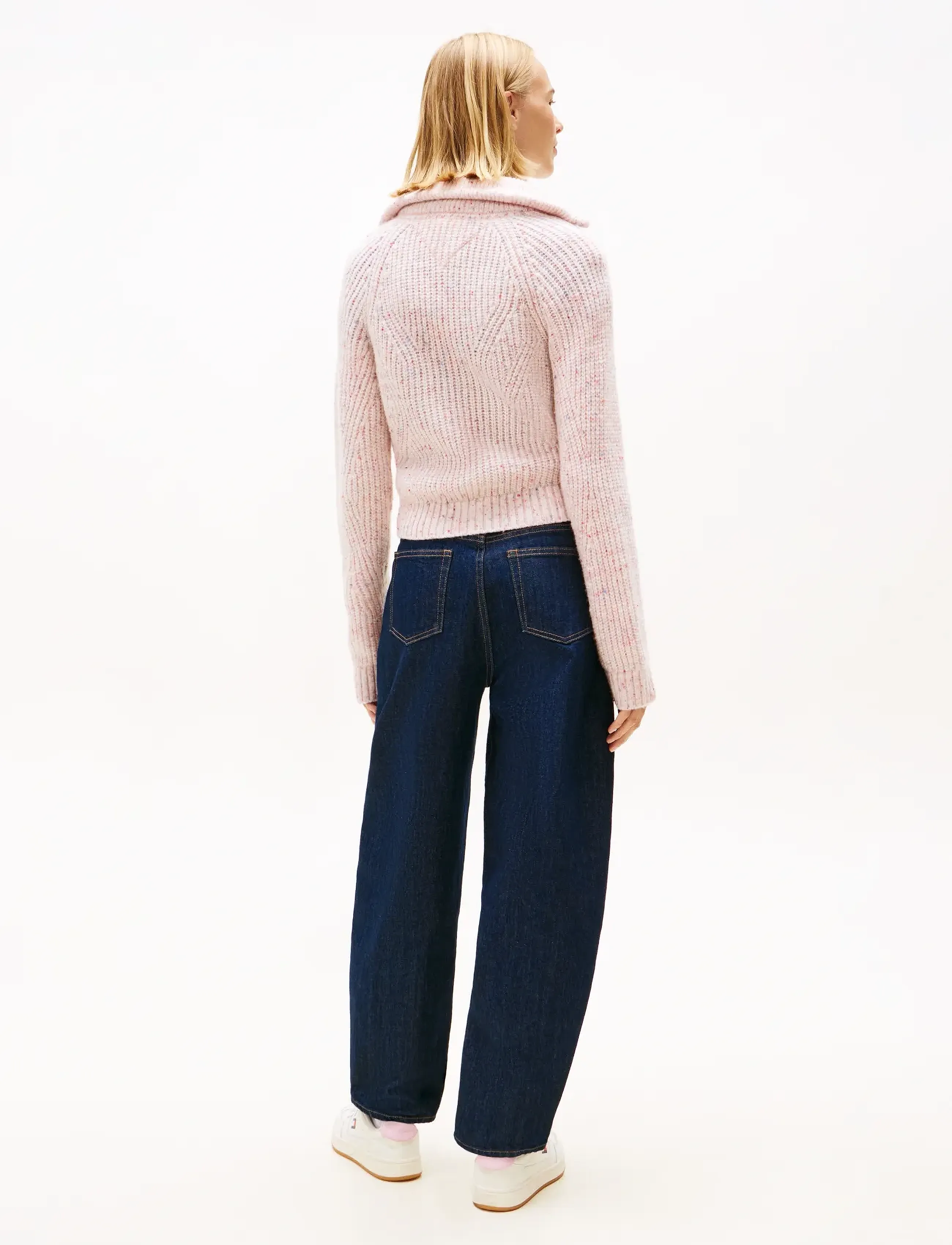Tommy Jeans - TJW NEP 1/4 ZIP SWEATER - striktrøjer - ancient white - 3