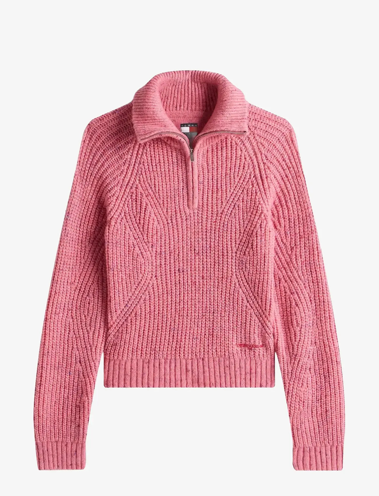 Tommy Jeans - TJW NEP 1/4 ZIP SWEATER - pullover - mystic pink - 1