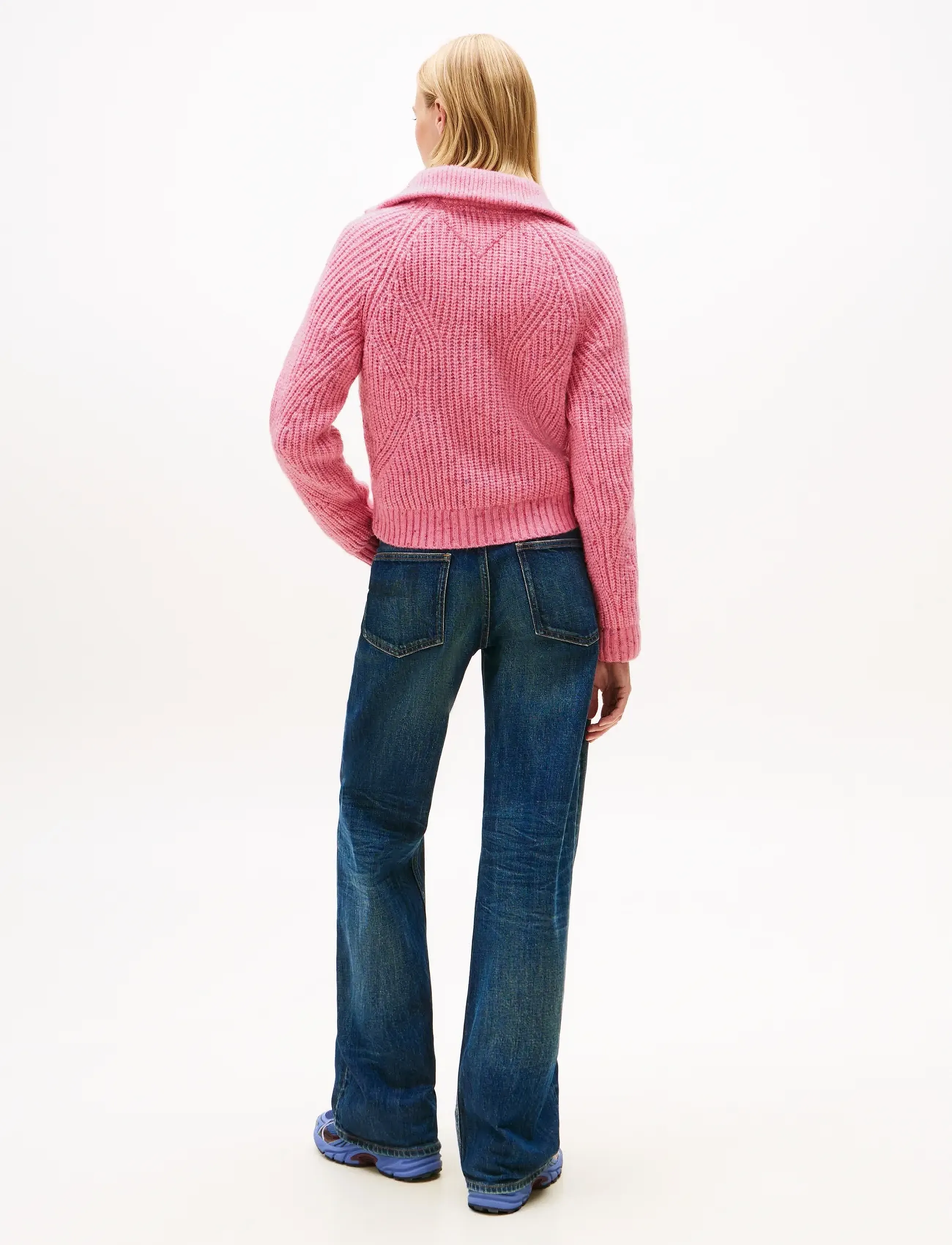 Tommy Jeans - TJW NEP 1/4 ZIP SWEATER - striktrøjer - mystic pink - 3