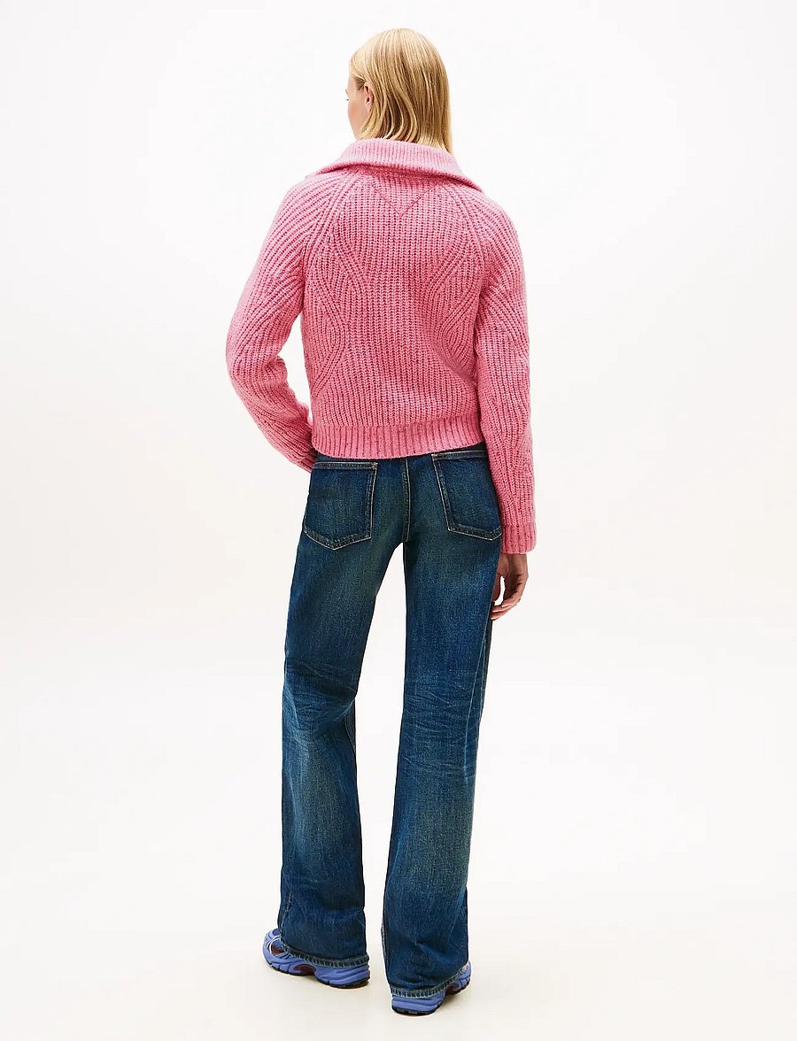 Tommy Jeans - TJW NEP 1/4 ZIP SWEATER - striktrøjer - mystic pink - 3