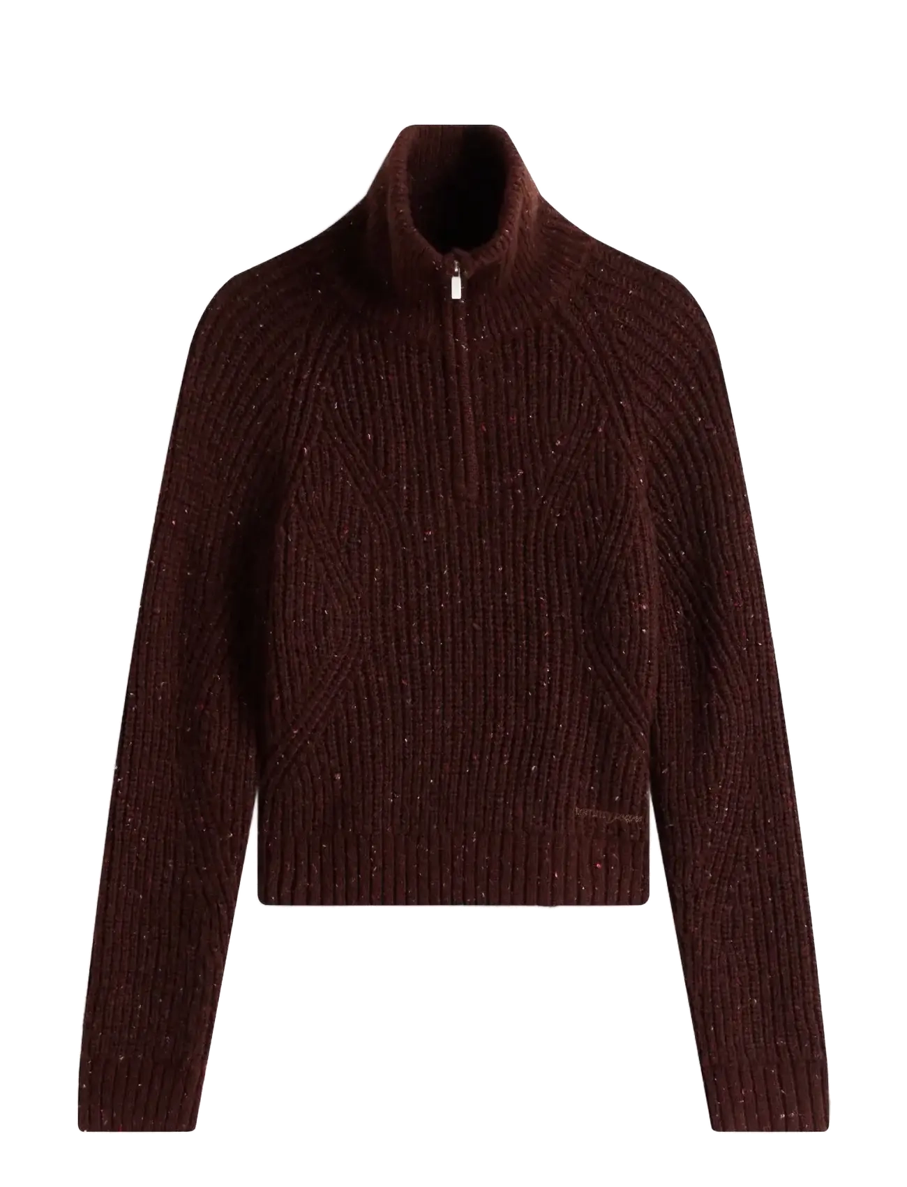 Tommy Jeans TJW NEP 1/4 ZIP SWEATER - Pullover - RICH BROWN / brown