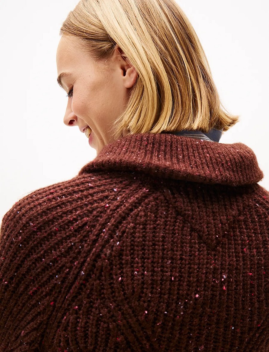 Tommy Jeans - TJW NEP 1/4 ZIP SWEATER - kampsunid - rich brown - 4