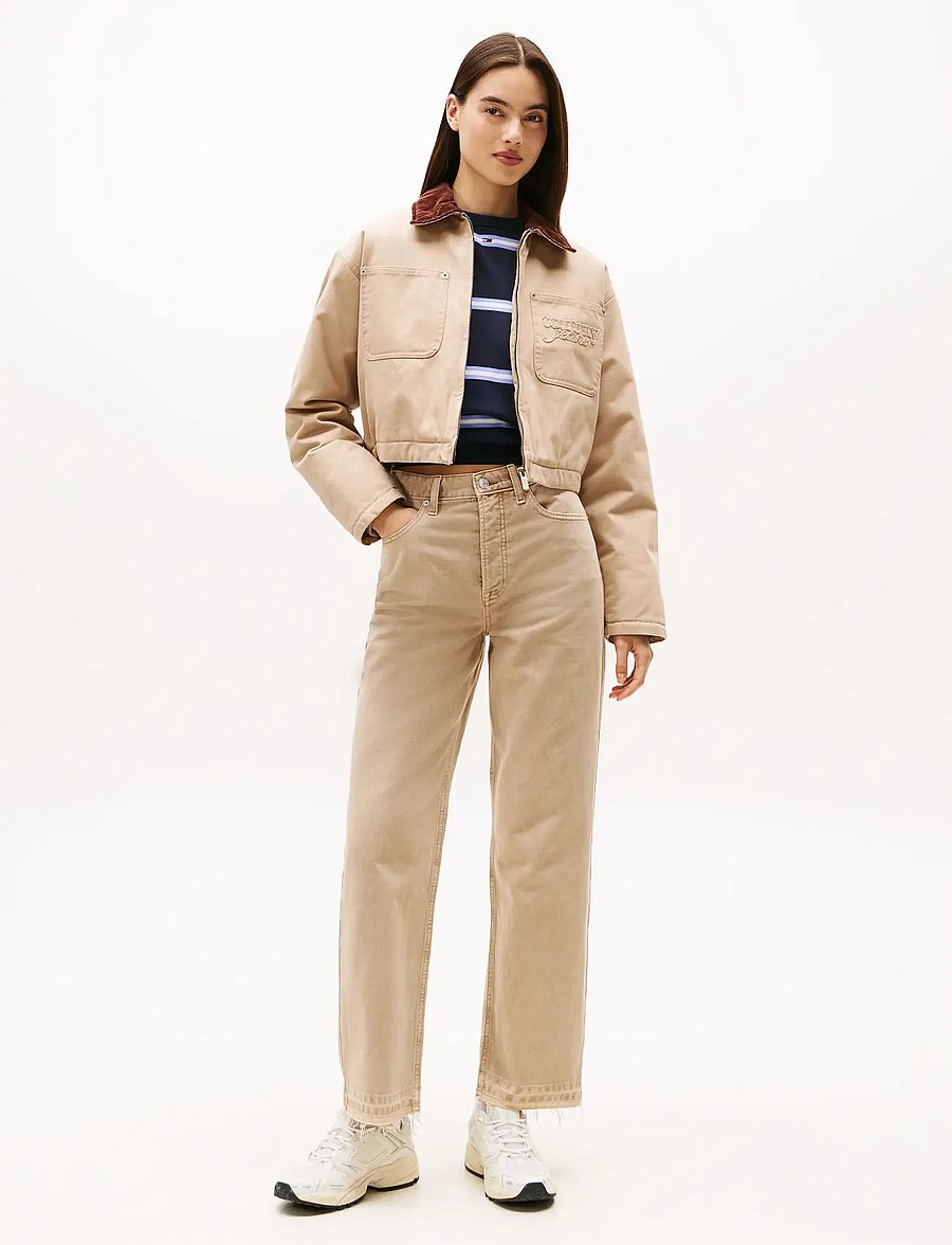 Tommy Jeans - TJW LAYLA HR SLIM STR RAW EDGE - regular jeans - malted milk - 0