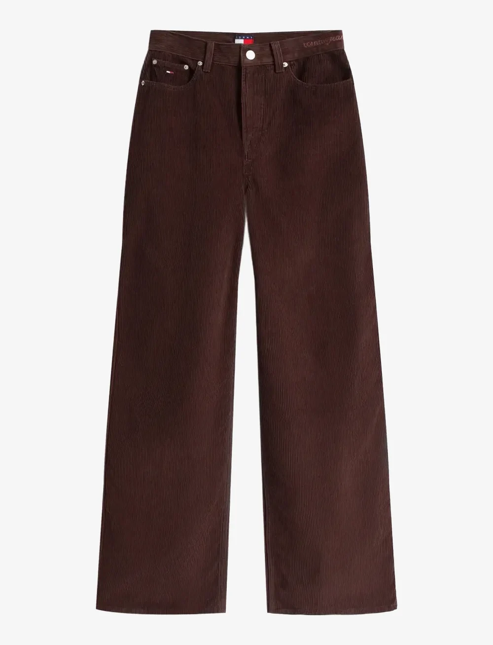 Tommy Jeans - TJW CLAIRE HR WIDE CORD - vida byxor - rich brown - 1