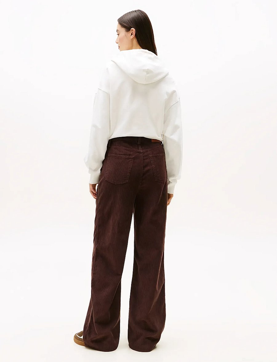 Tommy Jeans - TJW CLAIRE HR WIDE CORD - bukser med brede ben - rich brown - 2