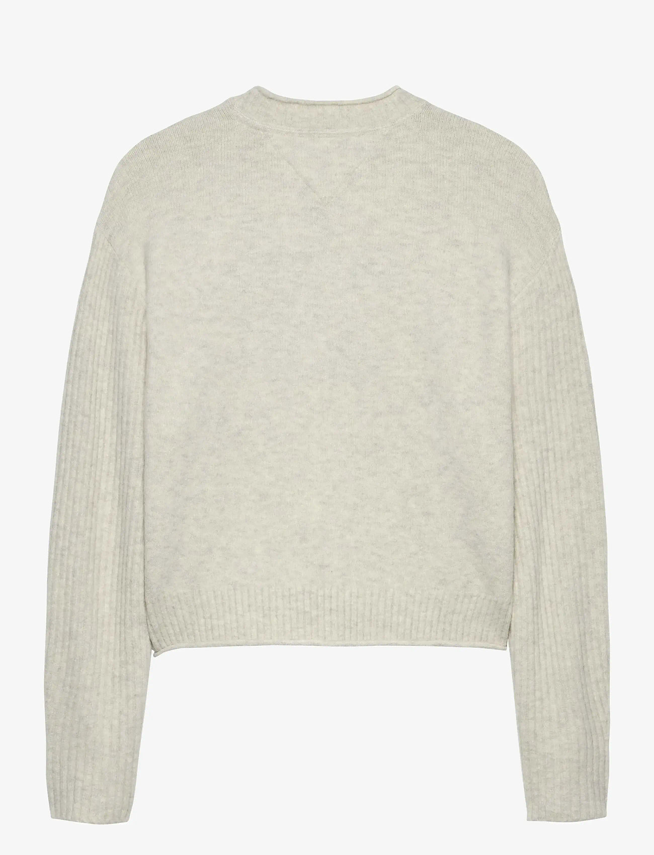 Tommy Jeans - TJW MELANGE FLAG SWEATER RIB EXT - striktrøjer - ancient white htr - 2
