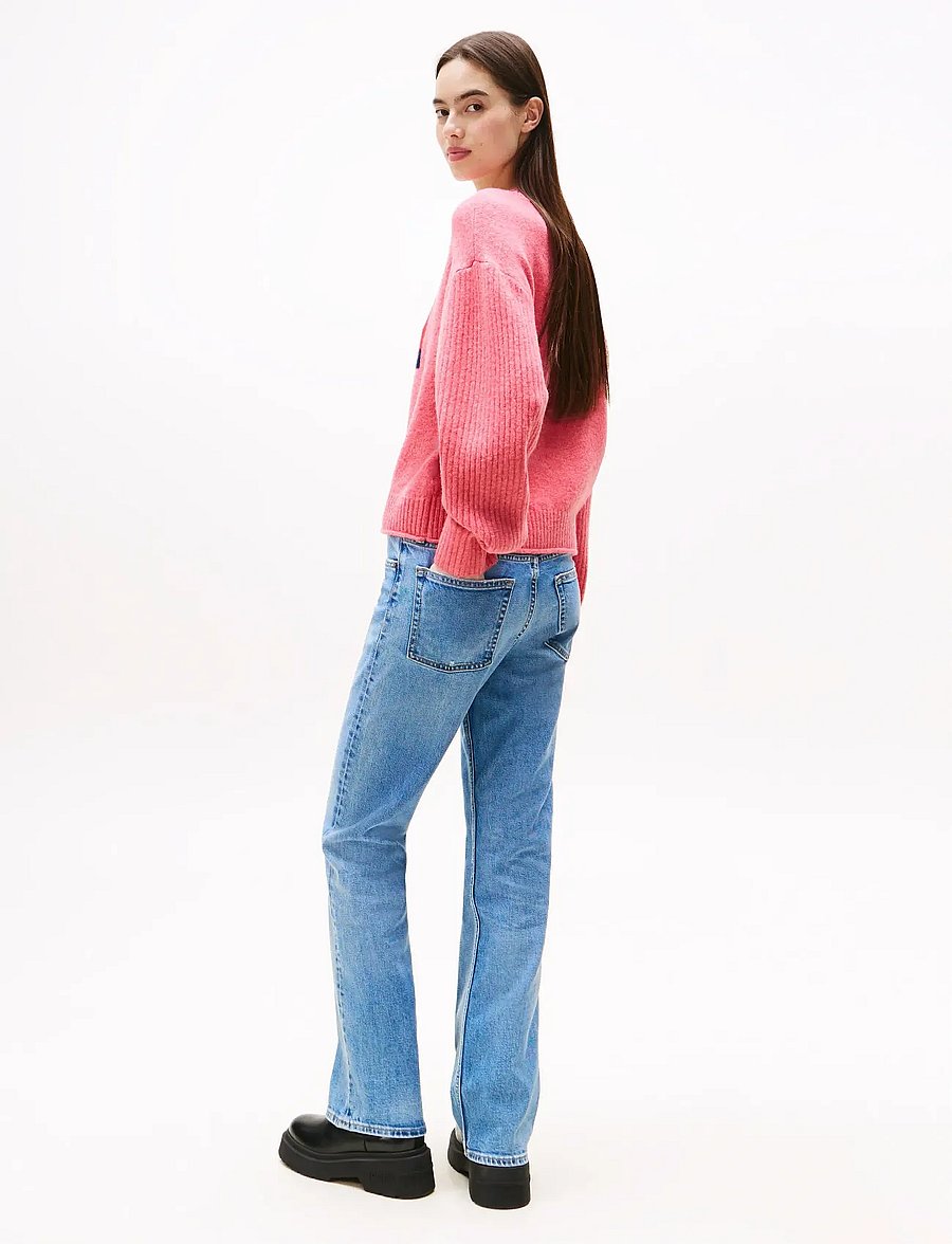 Tommy Jeans - TJW MELANGE FLAG SWEATER RIB EXT - pullover - vintage cerise htr - 4