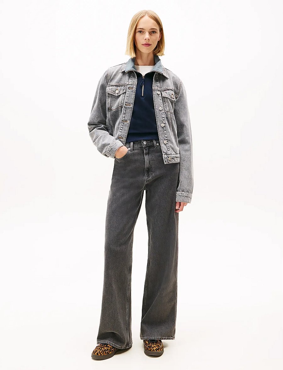 Tommy Jeans - CLAIRE HR WD TAB CI4171 - laiad teksad - denim grey - 0