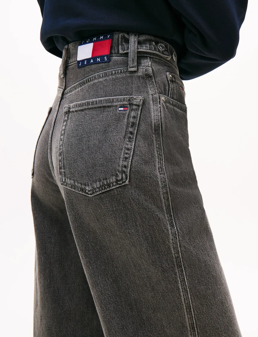 Tommy Jeans - CLAIRE HR WD TAB CI4171 - brede jeans - denim grey - 4