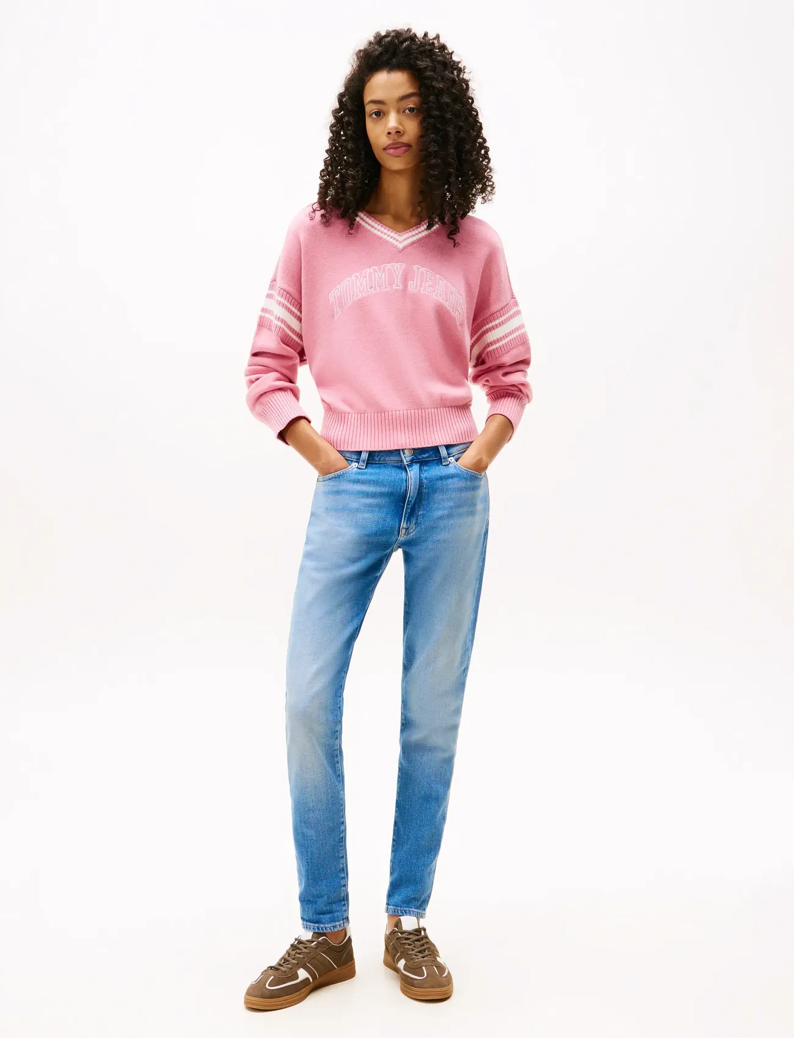 Tommy Jeans LUCY MR SLIM DI5133 - Transitional Layering - DENIM MEDIUM / blue