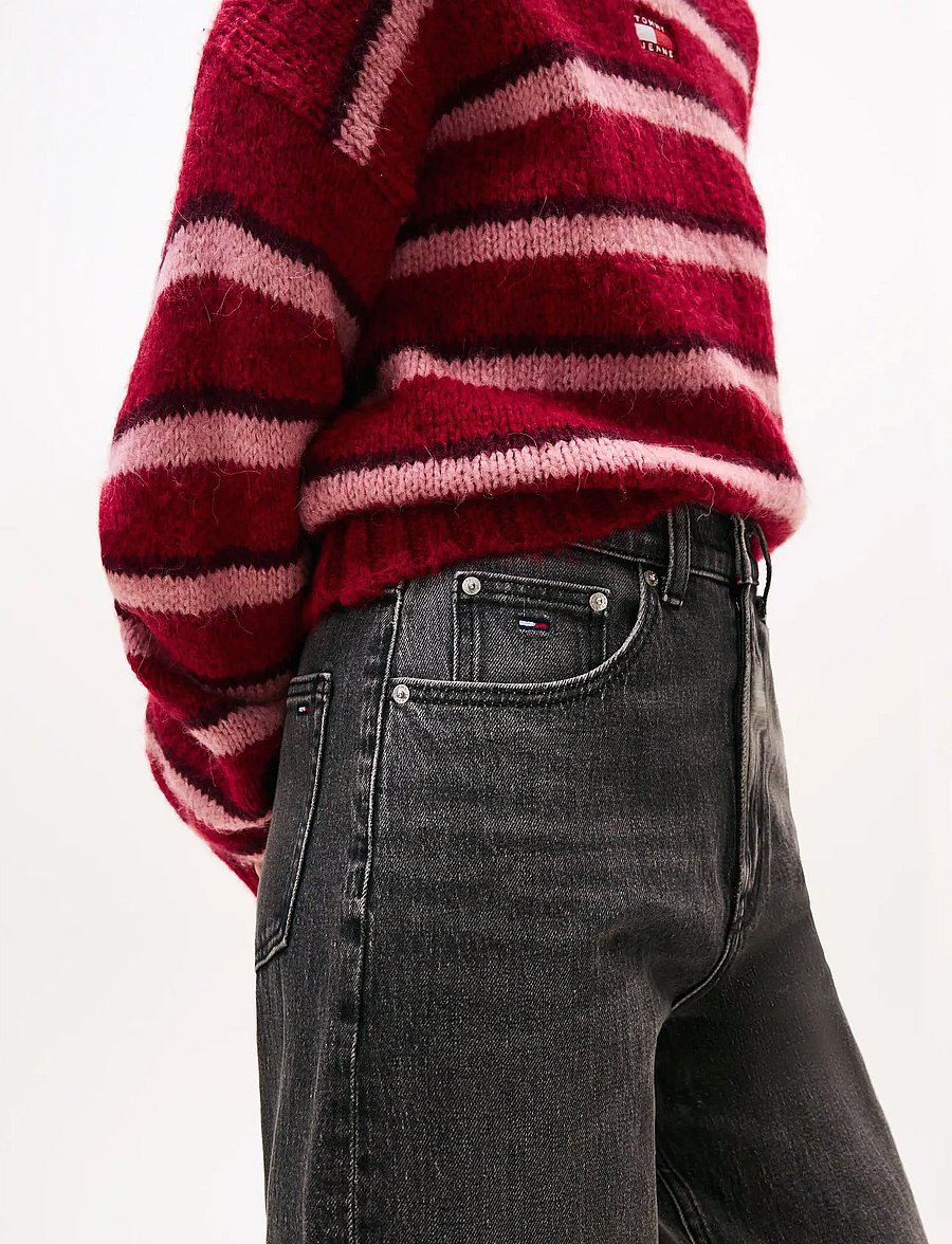 Tommy Jeans - MOM JEAN UH TPR BI0187 - tapered jeans - denim black - 3