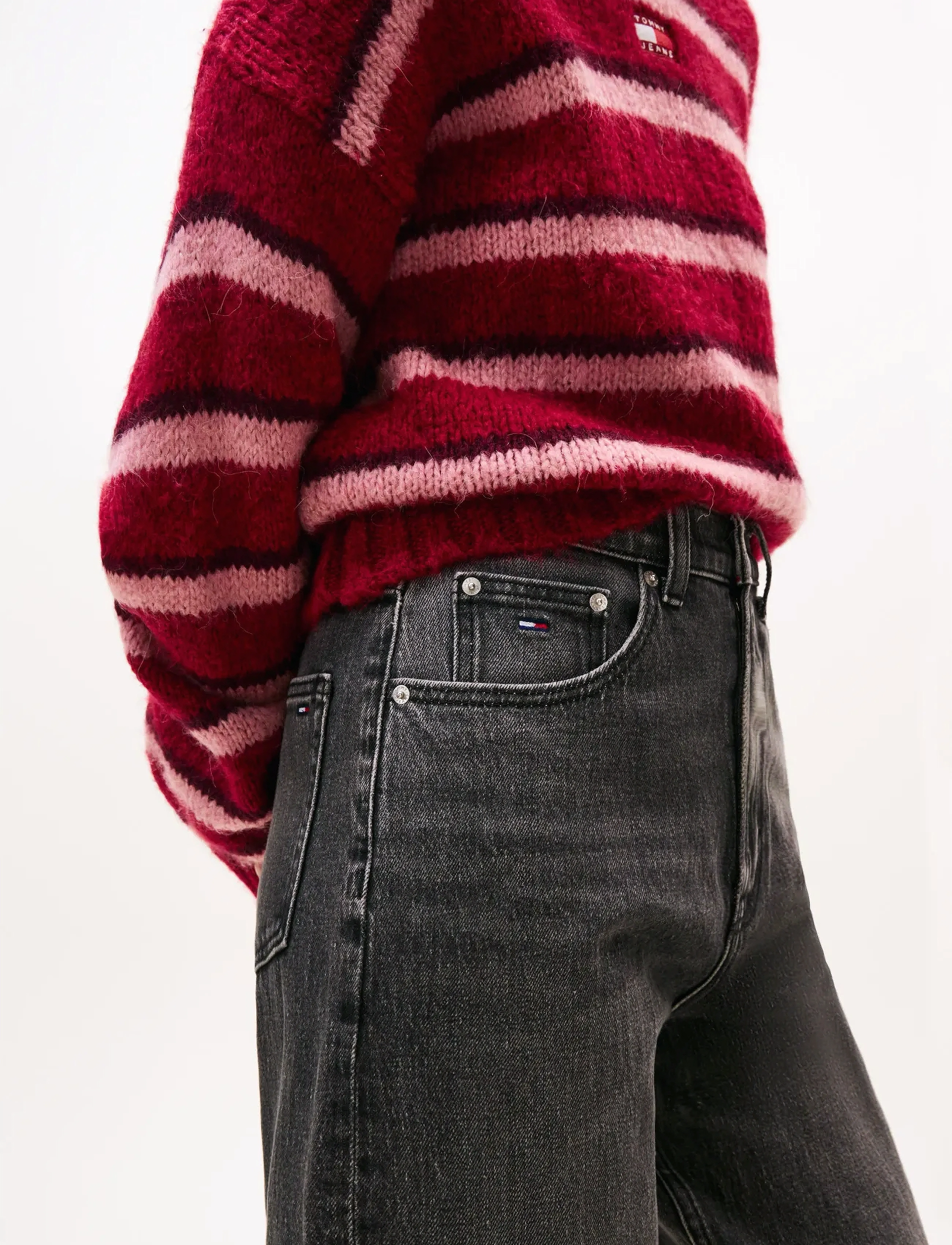 Tommy Jeans - MOM JEAN UH TPR BI0187 - tapered-lõikega teksad - denim black - 3
