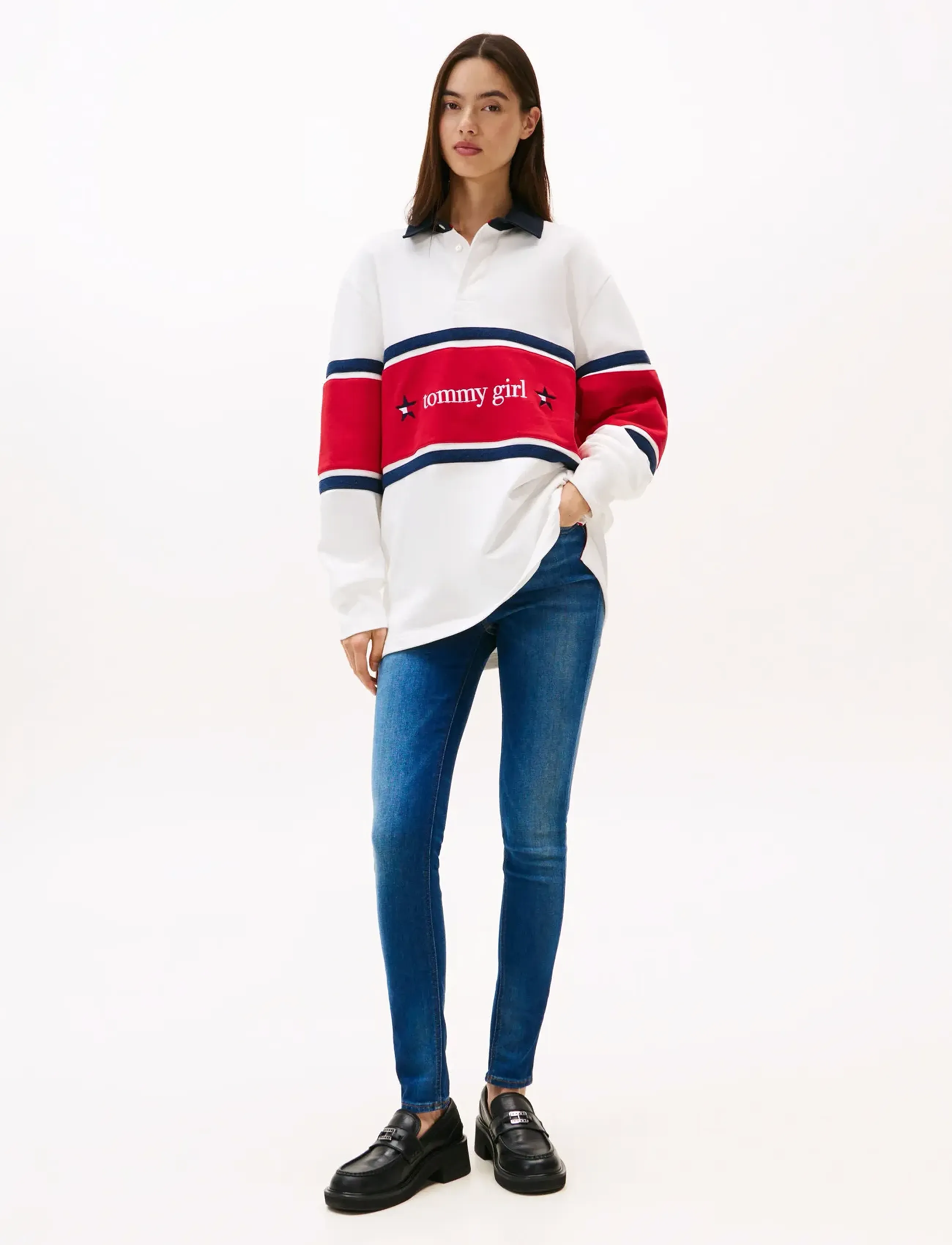 Tommy Jeans NORA MD SKN DI1237 - Tøj - DENIM MEDIUM / blue