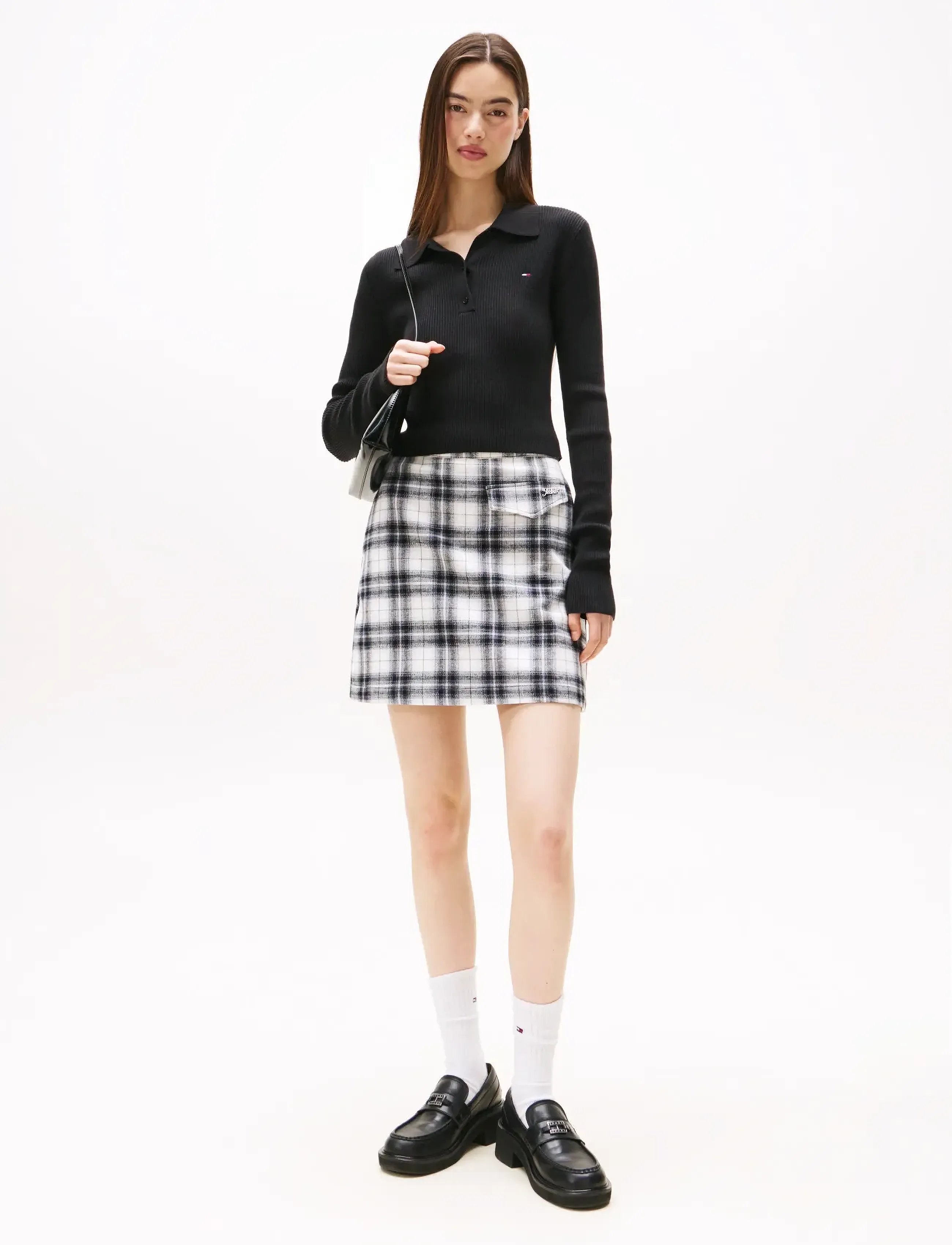 Tommy Jeans - TJW ESSENTIAL POLO LS SWEATER - nabapluusid - black - 2