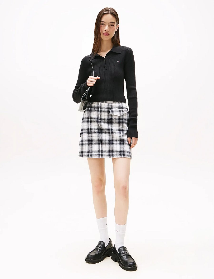 Tommy Jeans - TJW ESSENTIAL POLO LS SWEATER - nabapluusid - black - 2