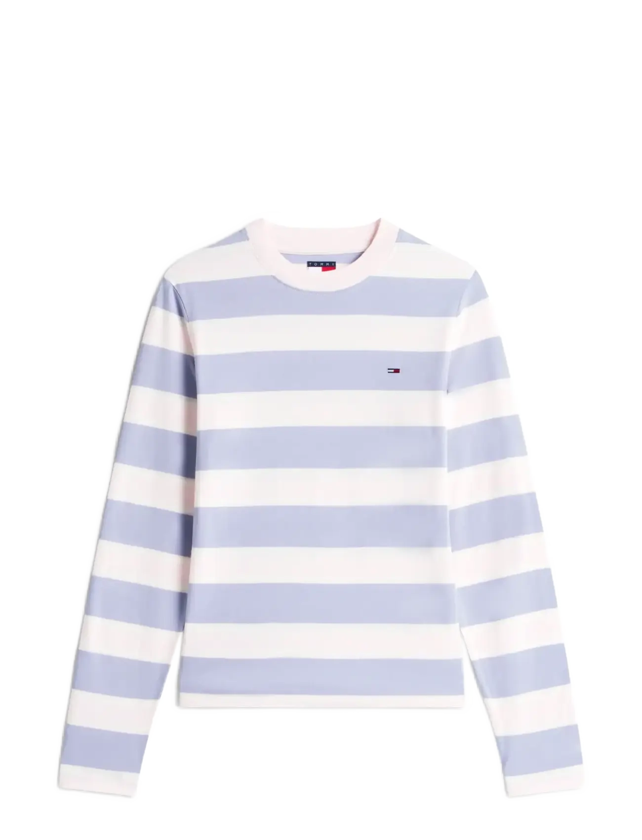 TJW REG S FLAG JERSEY LS TEE EXT - PERIWINKLE DUST   MULTI STRIPE