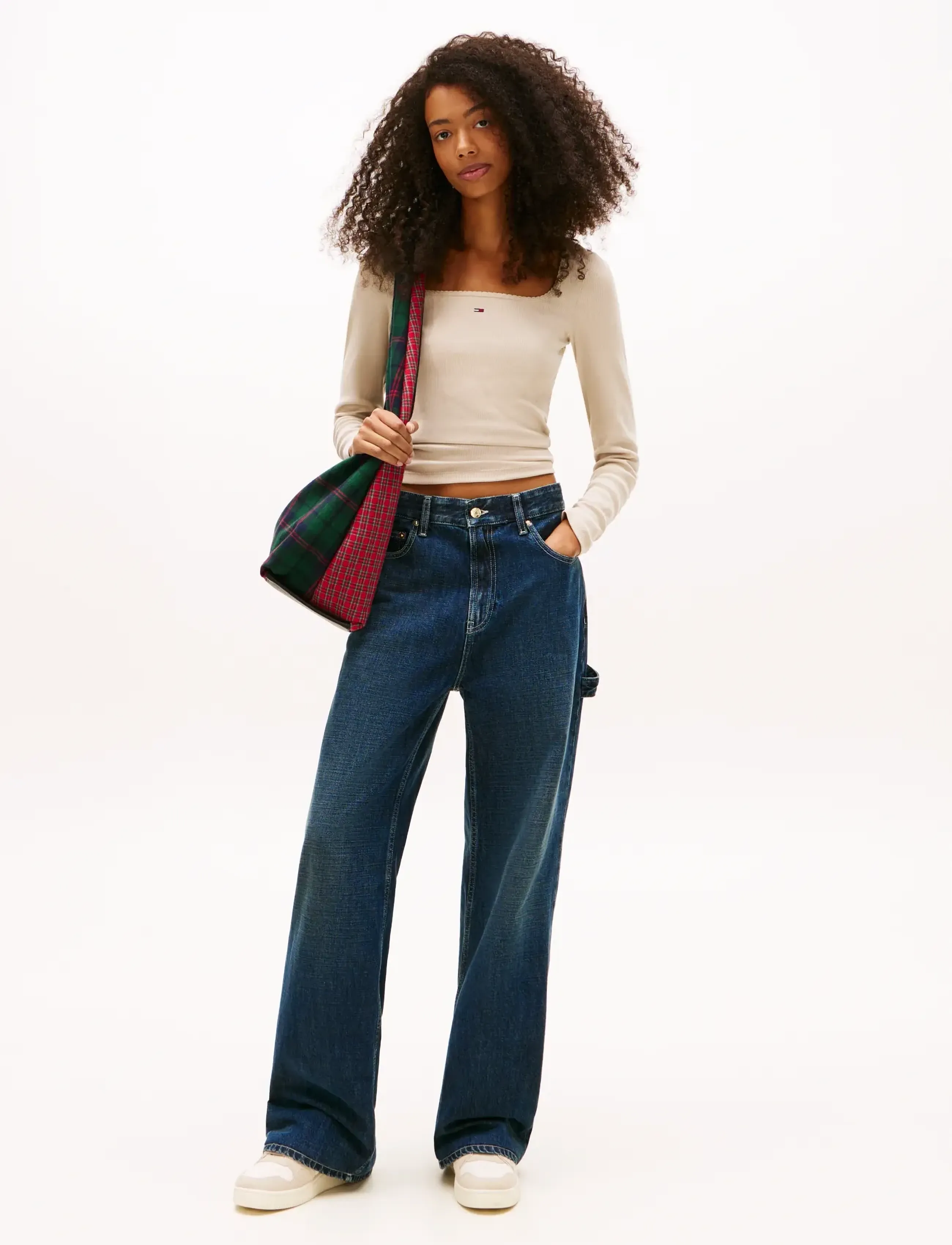 Tommy Jeans - TJW SLIM SOFT RIB LS TEE - gulf sand - 2