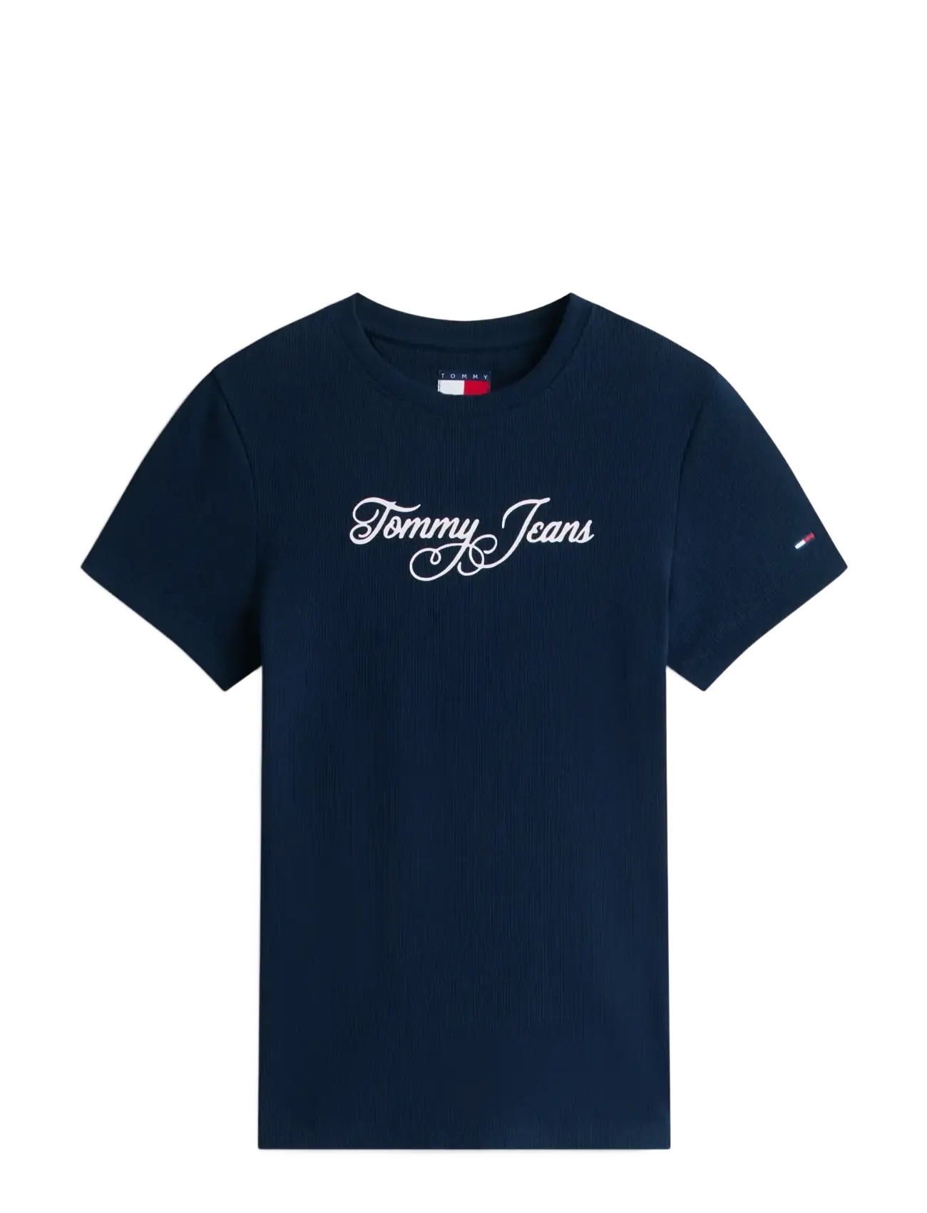 Tommy Jeans TJW SLIM ESS LOGO 1 RIB TEE EXT - Frühlings-Schnäppchen - DARK NIGHT NAVY / navy