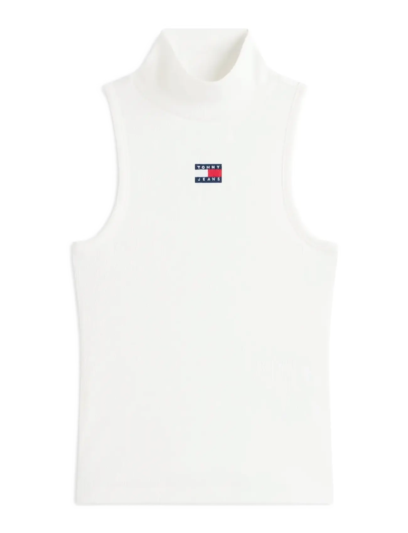 Tommy Jeans TJW SLIM SH BADGE RIB TANK - Kläder - ECRU / white