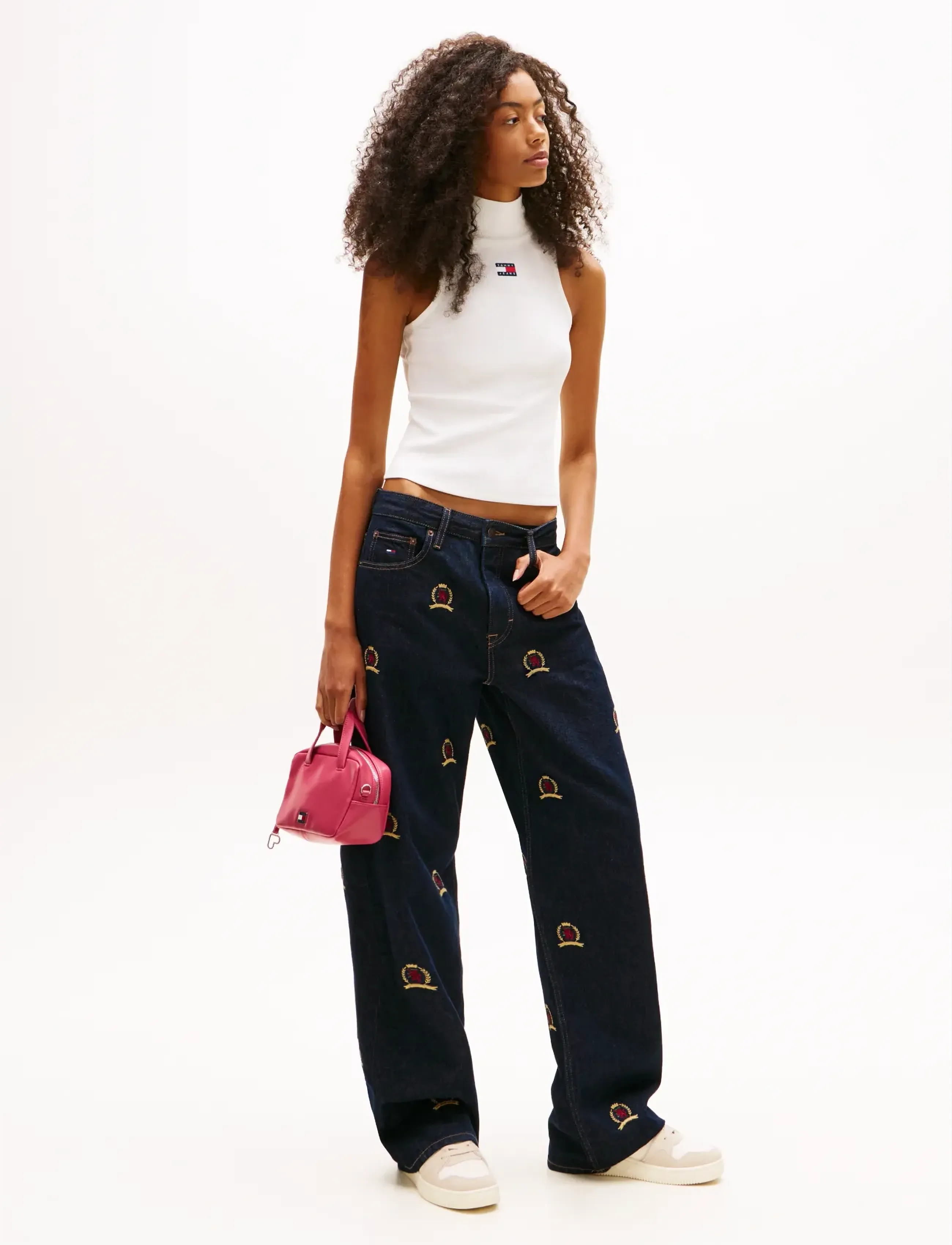 Tommy Jeans - TJW SLIM SH BADGE RIB TANK - Ärmellose tops - ecru - 2
