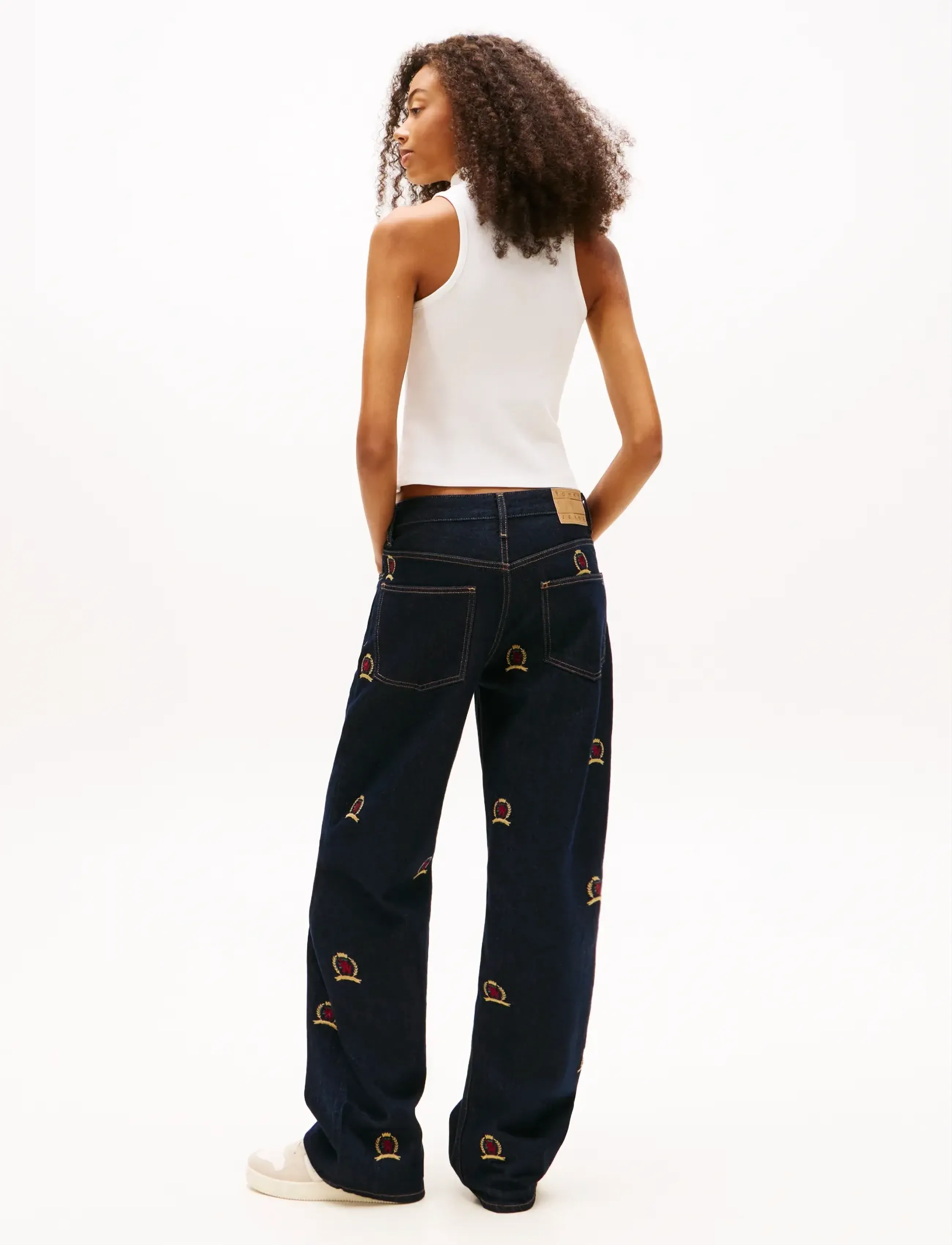 Tommy Jeans - TJW SLIM SH BADGE RIB TANK - Ärmellose tops - ecru - 3