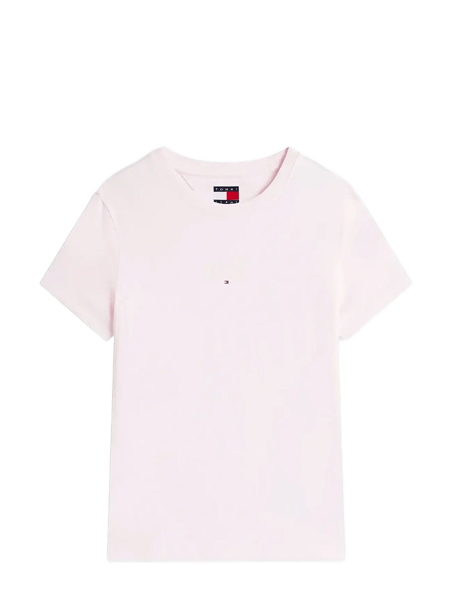 Tommy Jeans - TJW SLIM MULTI LINEAR SS TEE - t-shirts - light pink - 1