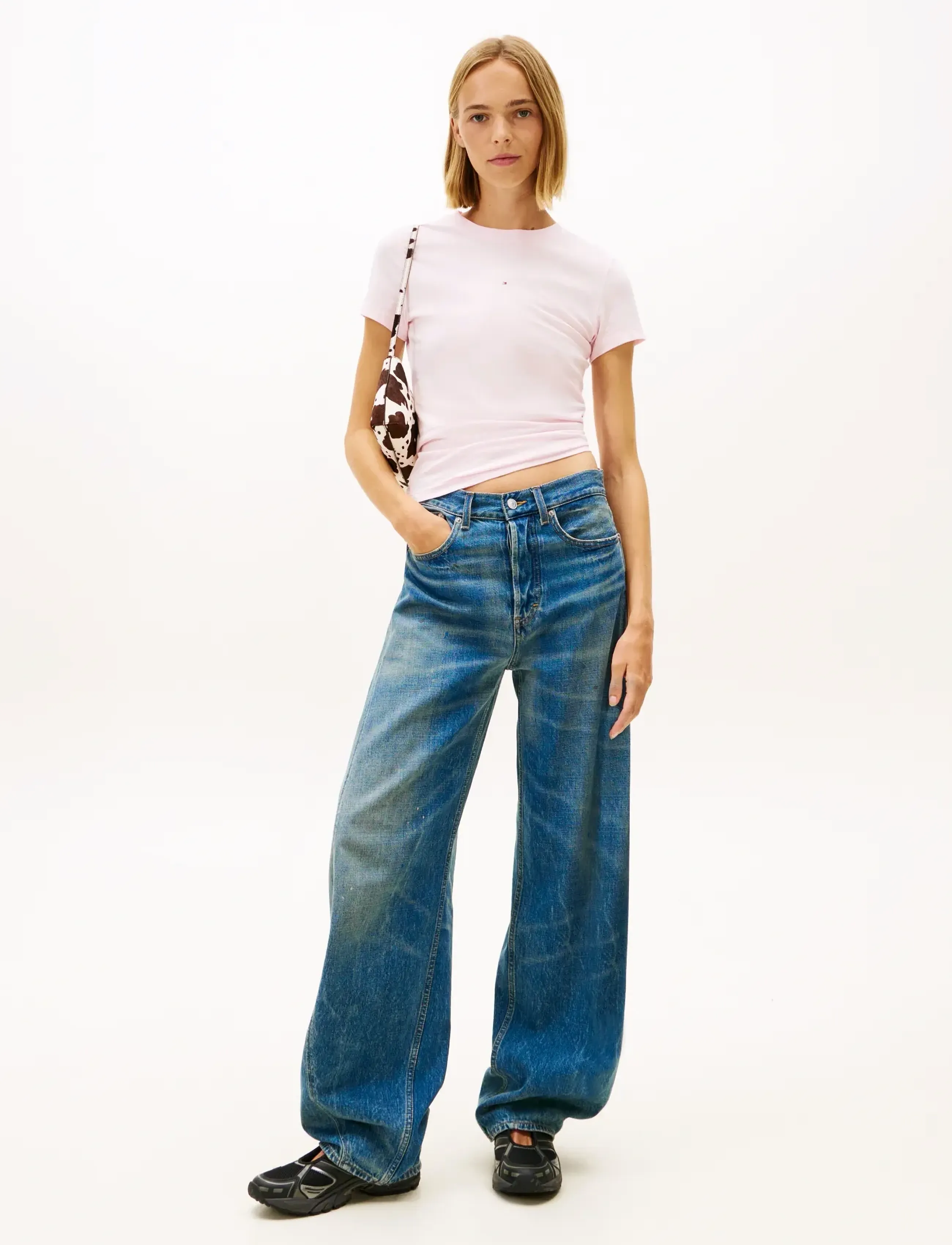 Tommy Jeans - TJW SLIM MULTI LINEAR SS TEE - madalaimad hinnad - light pink - 2