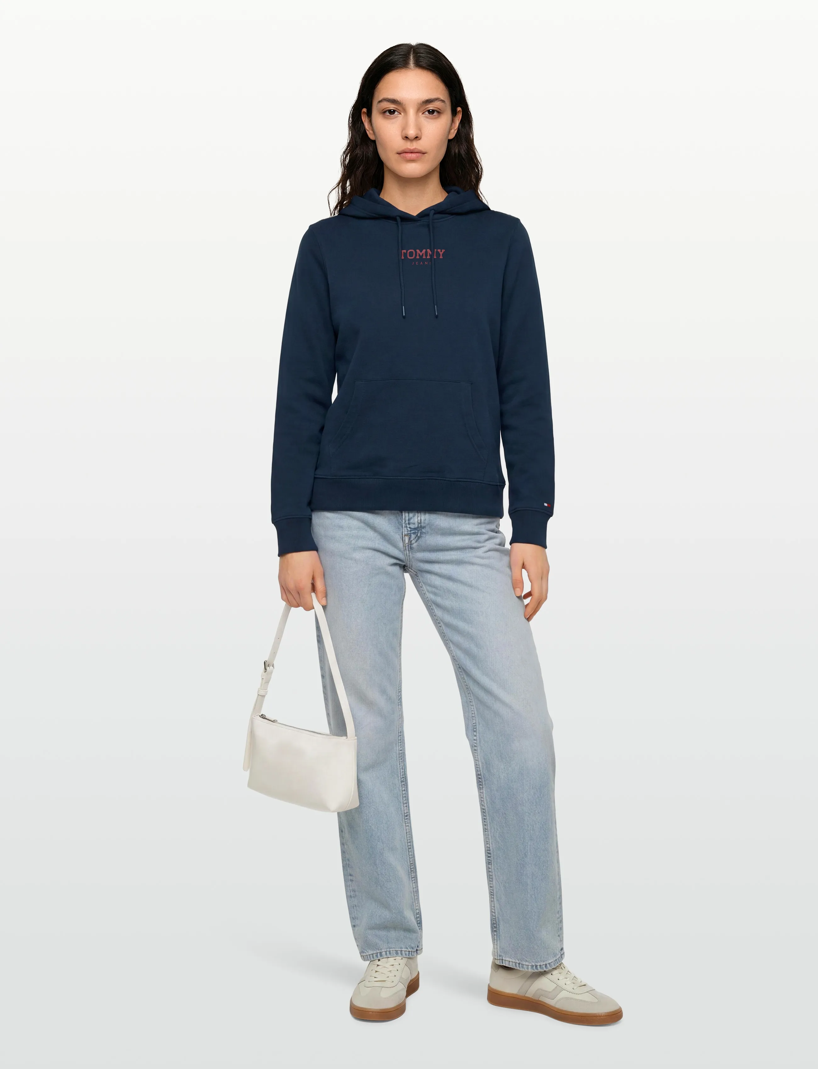 Tommy Jeans TJW REG ESS LOGO 2 HOODIE EXT - Bluzy z kapturem - DARK NIGHT NAVY / navy