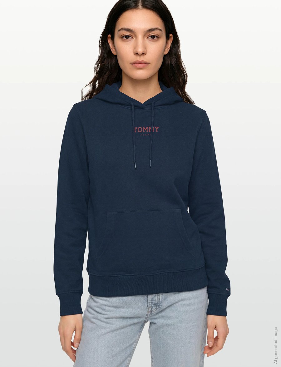 Tommy Jeans - TJW REG ESS LOGO 2 HOODIE EXT - hættetrøjer - dark night navy - 3