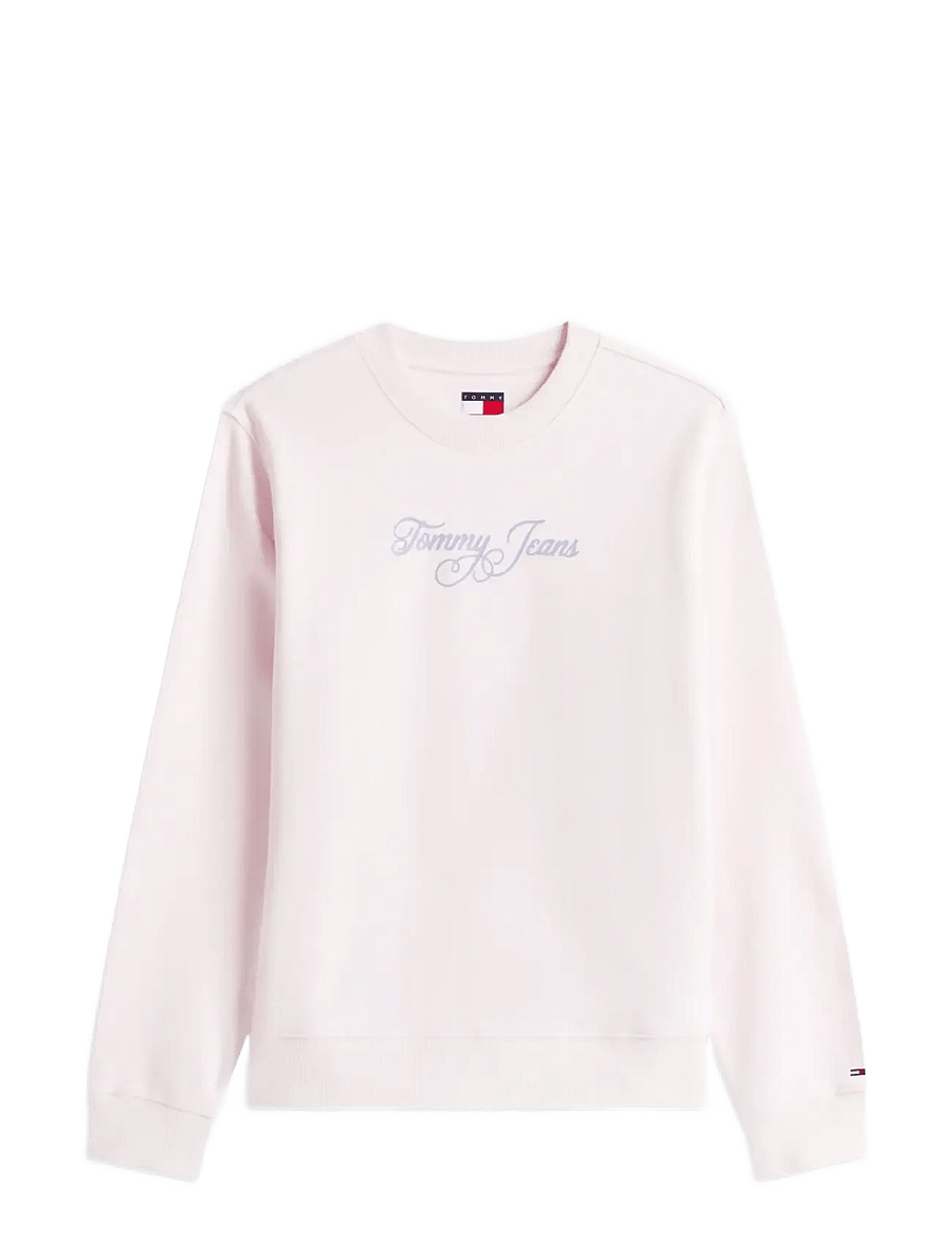 Tommy Jeans - TJW REG ESS LOGO 1 CREW EXT - dressipluusid - light pink - 1