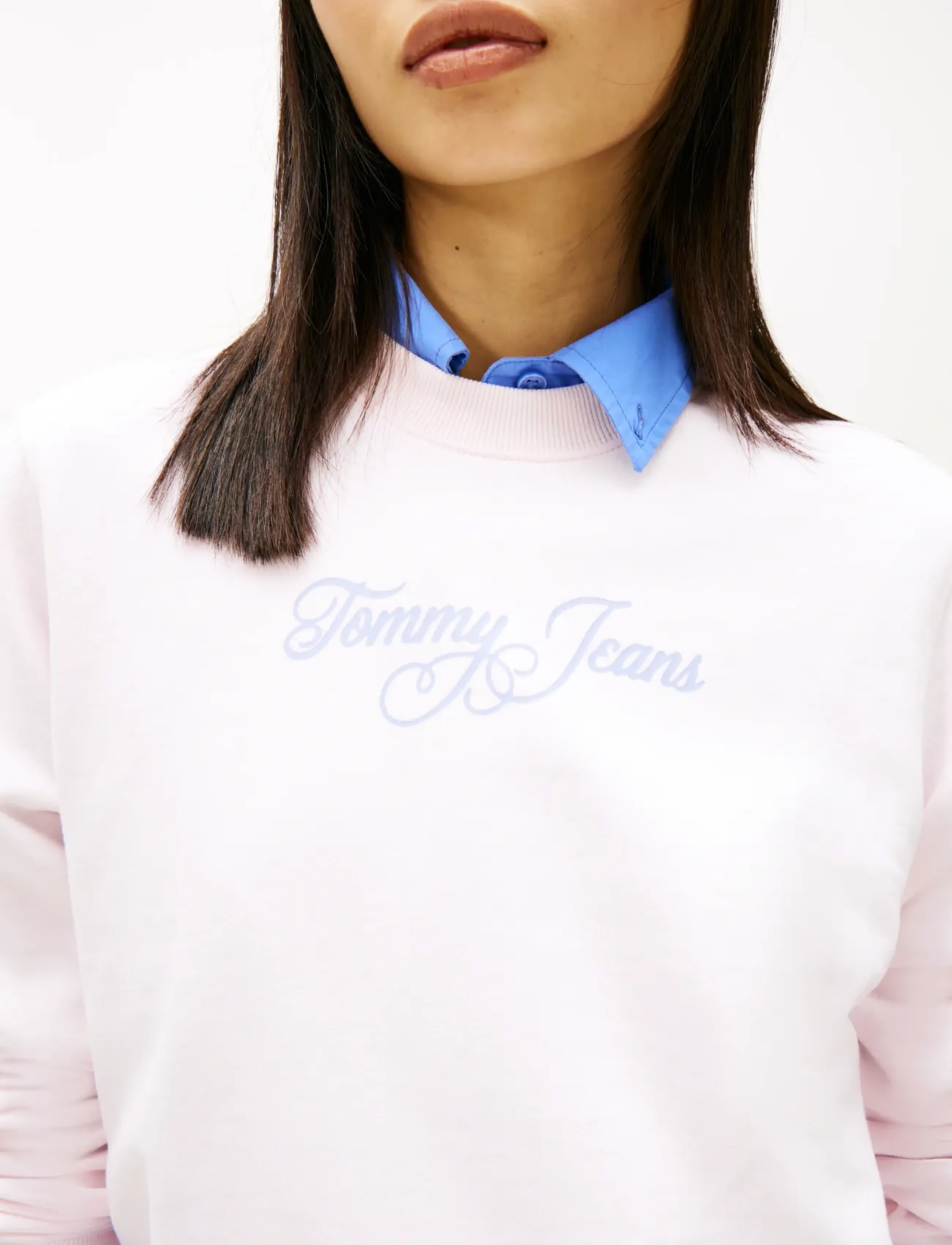 Tommy Jeans - TJW REG ESS LOGO 1 CREW EXT - everyday style - light pink - 4