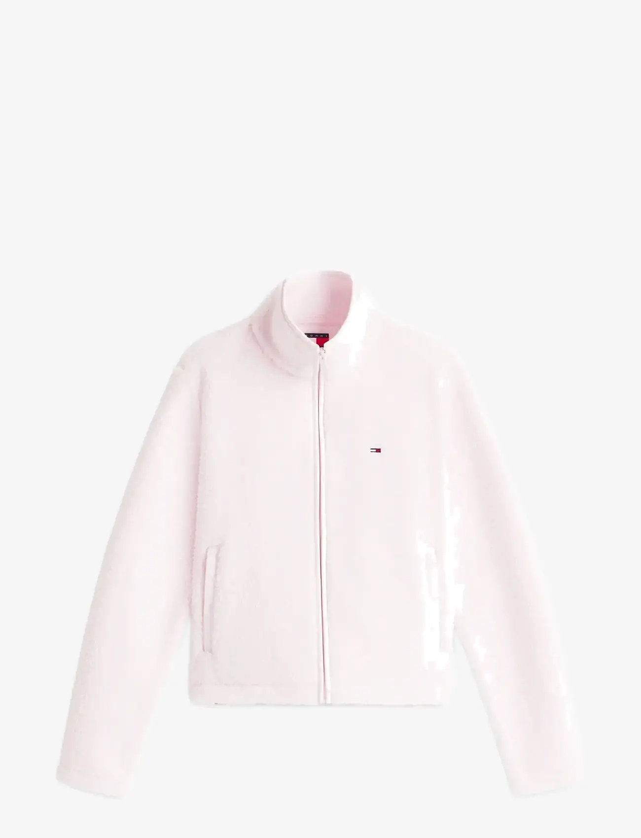 Tommy Jeans - TJW REG SH S-FLAG TEDDY ZIP THRU - vardagsstil - light pink - 1