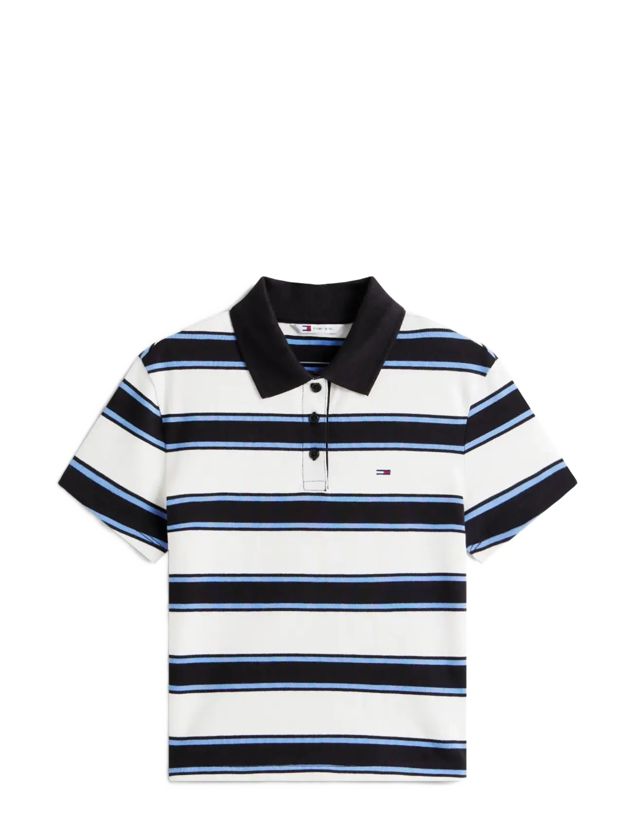 Tommy Jeans TJW SLIM SH ESSENTIAL SS POLO - Tøj - ECRU   MULTI STRIPE / white