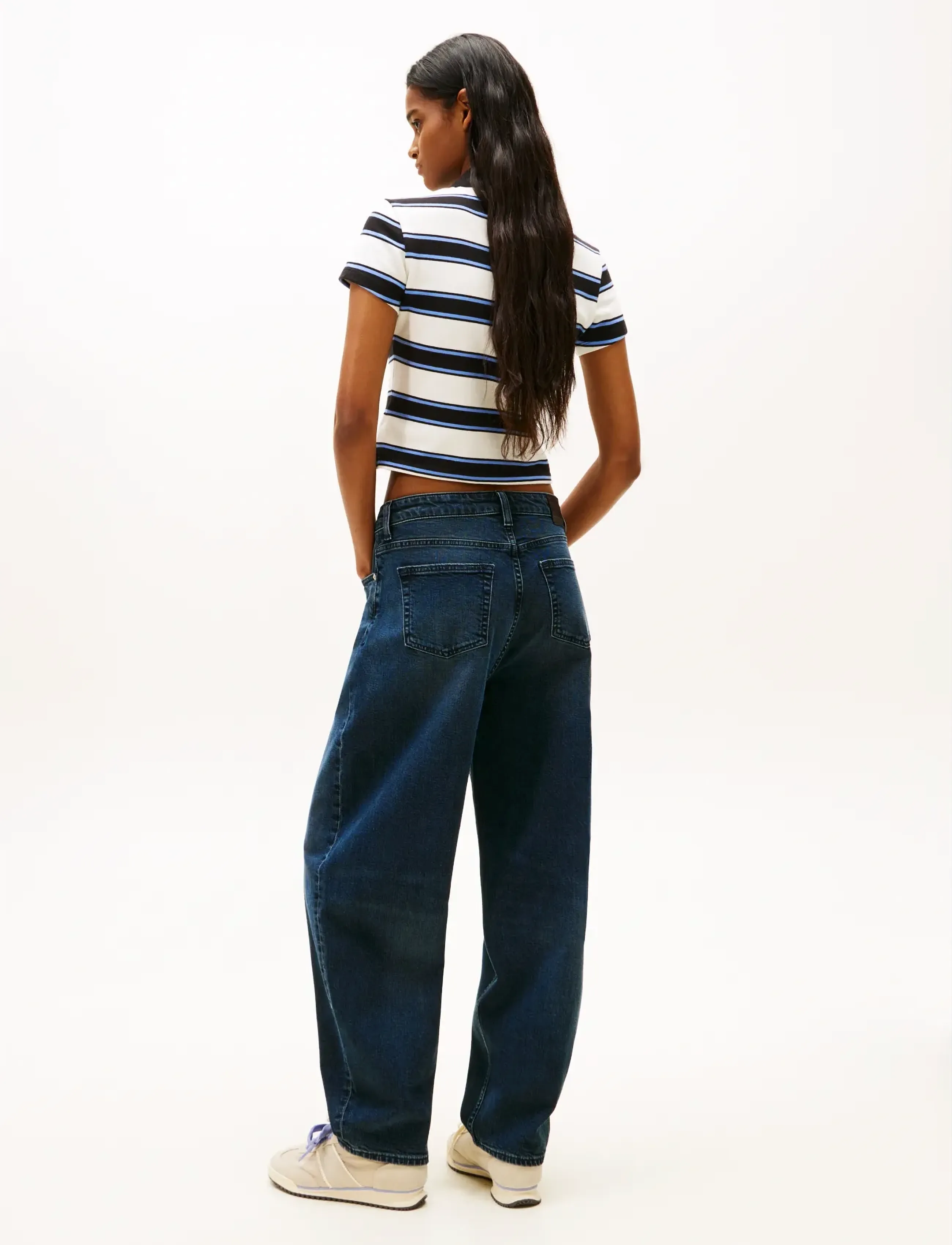 Tommy Jeans - TJW SLIM SH ESSENTIAL SS POLO - poloer - ecru   multi stripe - 3