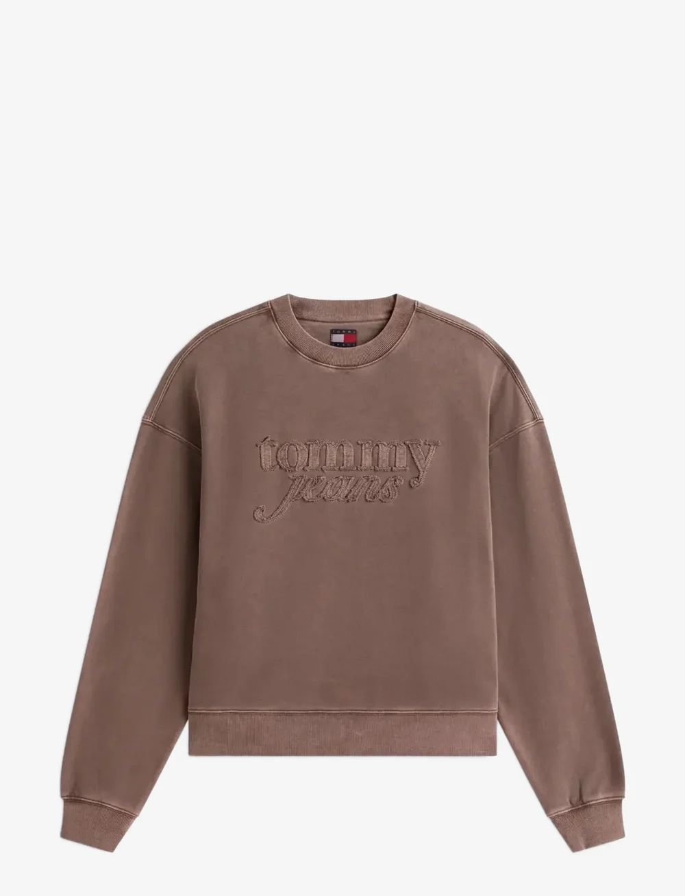 Tommy Jeans - TJW BXY GMD SCRIPT CREW - vardagsstil - black walnut - 1