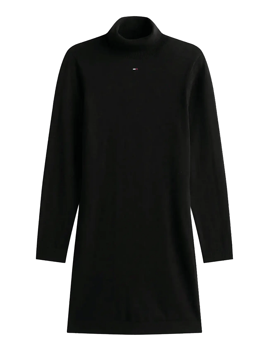 Tommy Jeans - TJW ESS TURTLENECK SWEATER DRESS - konfirmation - black - 1
