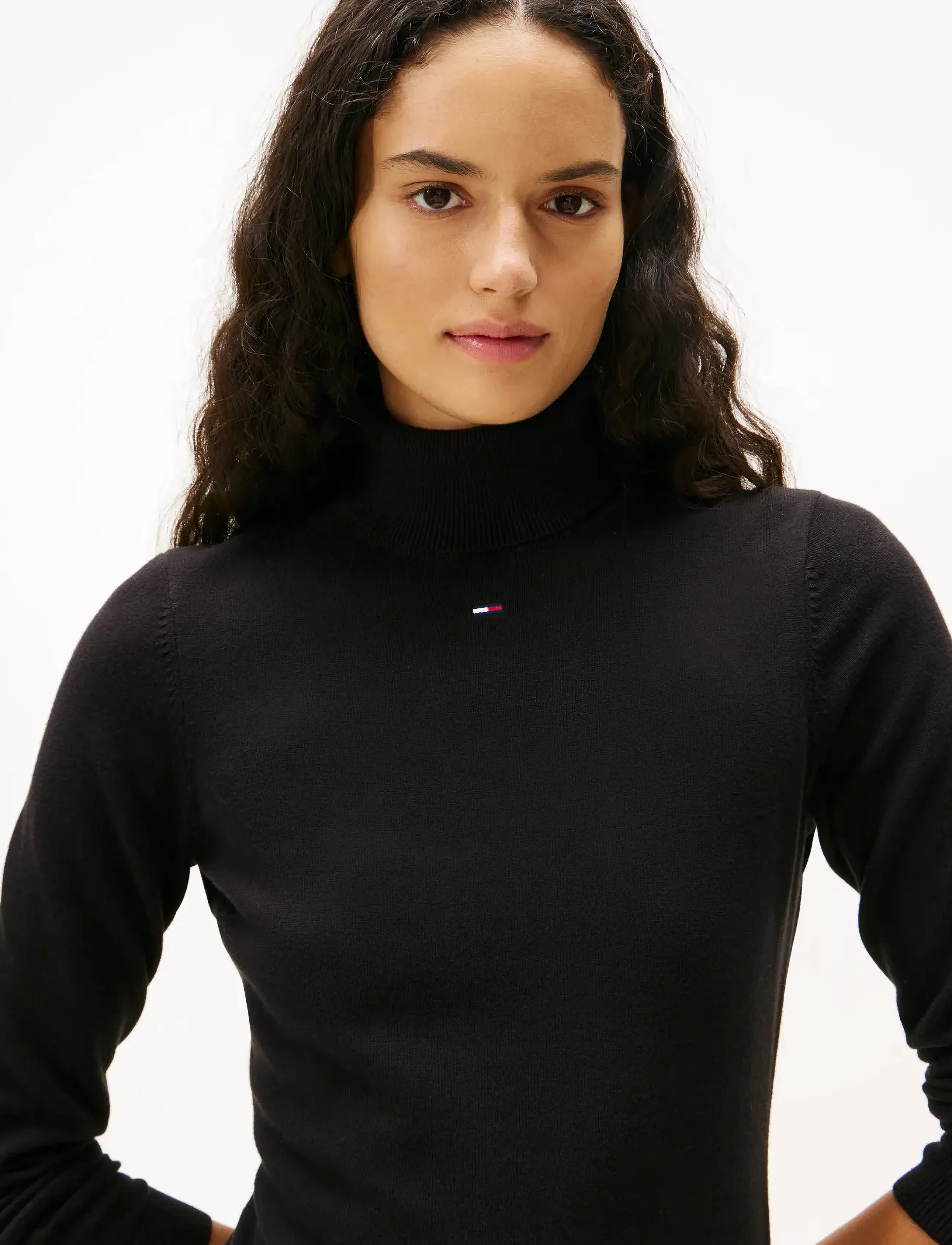 Tommy Jeans - TJW ESS TURTLENECK SWEATER DRESS - konfirmation - black - 2