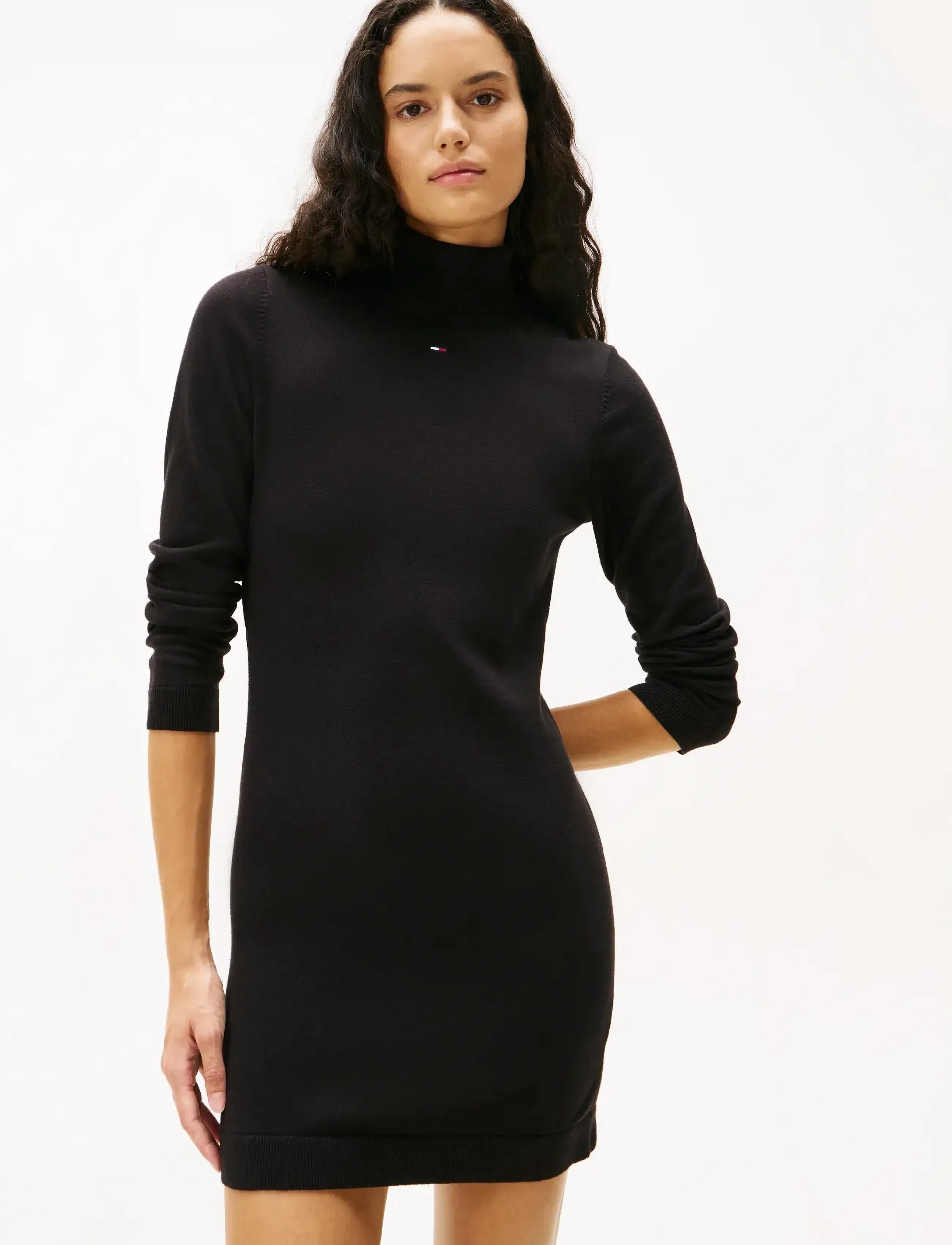 Tommy Jeans - TJW ESS TURTLENECK SWEATER DRESS - konfirmation - black - 3