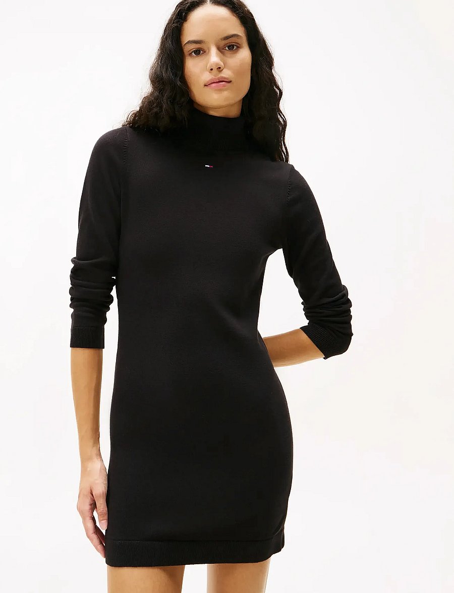 Tommy Jeans - TJW ESS TURTLENECK SWEATER DRESS - konfirmation - black - 3