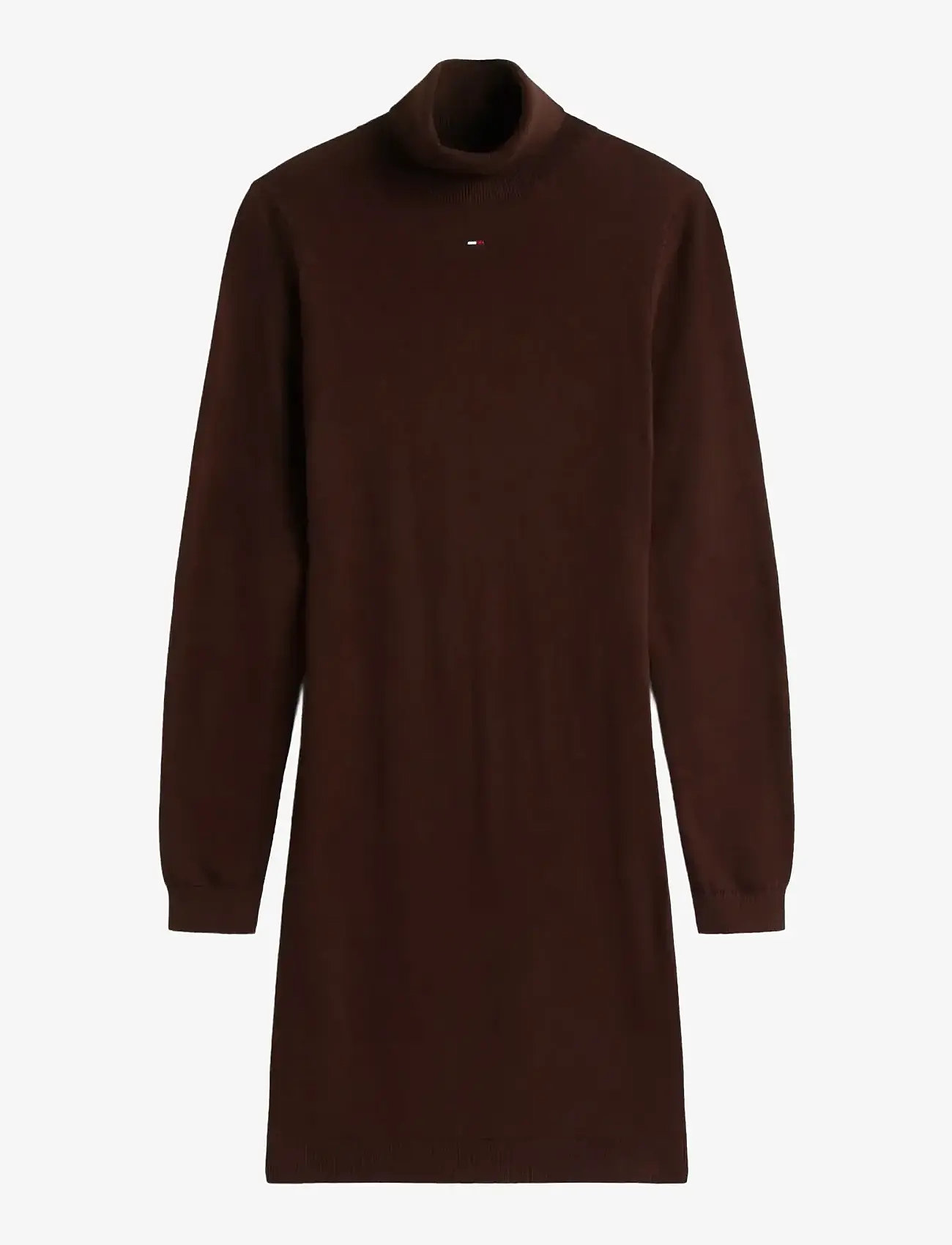 Tommy Jeans - TJW ESS TURTLENECK SWEATER DRESS - konfirmationstøj - rich brown - 1