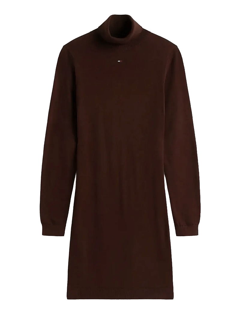 Tommy Jeans - TJW ESS TURTLENECK SWEATER DRESS - konfirmation - rich brown - 1
